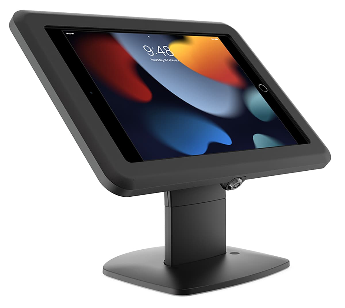 Desktop iPad holder with sleek black colorway