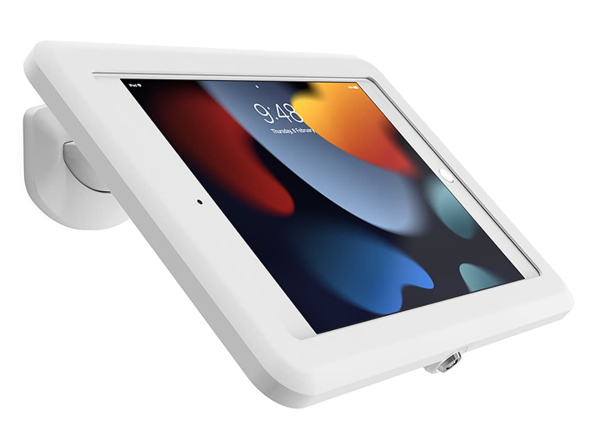 Desktop iPad holder with exposed home screen
