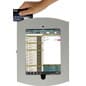 iPad Wall Mount, Locking Enclosure w/ Exposed Home, CC Reader Accessible - Silver