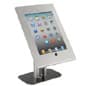 iPad Counter Stand w/ Enclosure, Exposed Home Button - Silver
