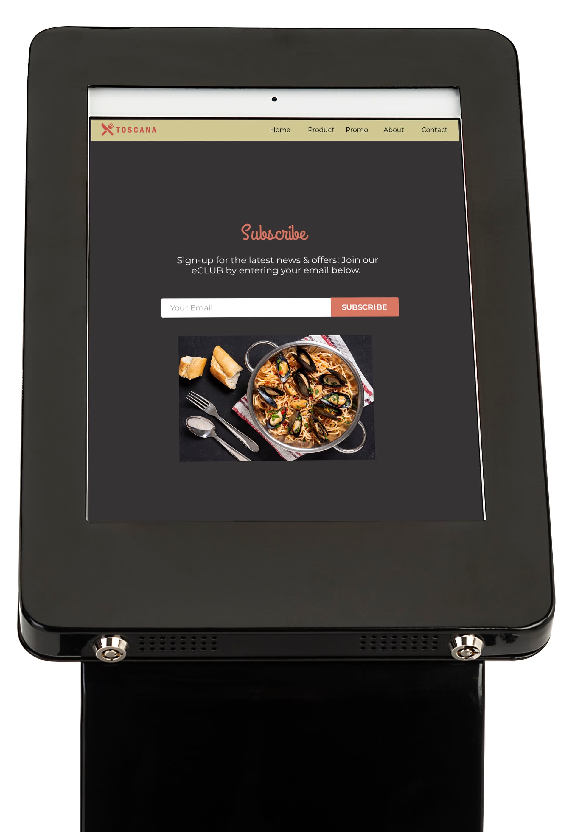 Locking floor stand iPad kiosk is compatible with 10.2 inch tablets