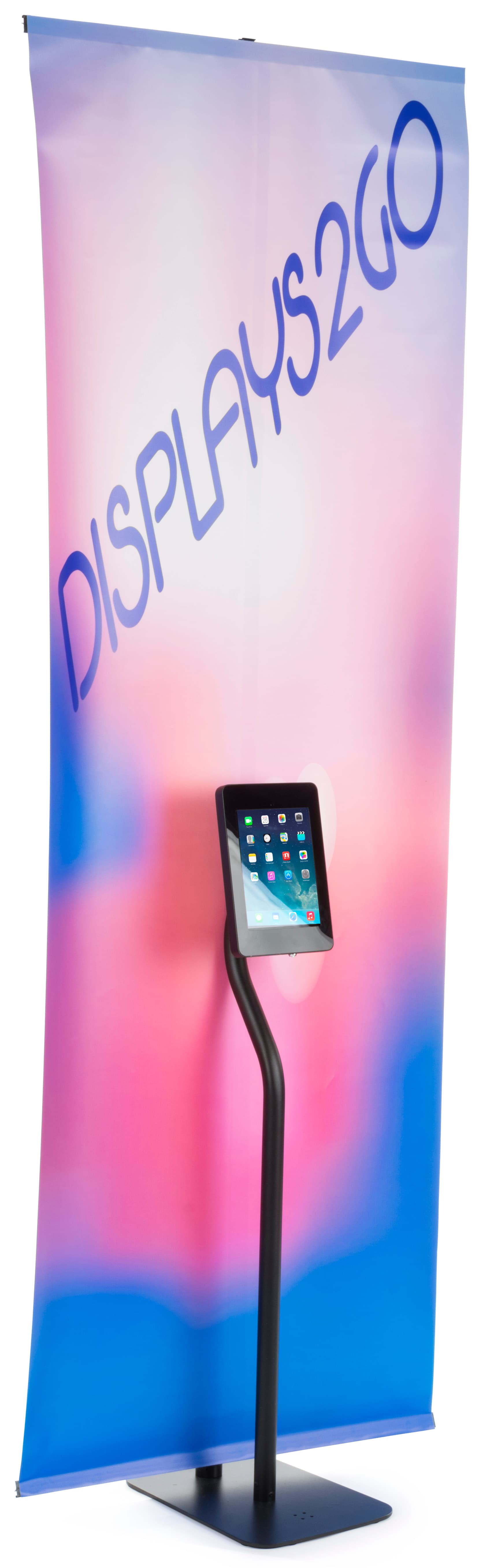 33"w Rails iPad Stand with Banner Hanger