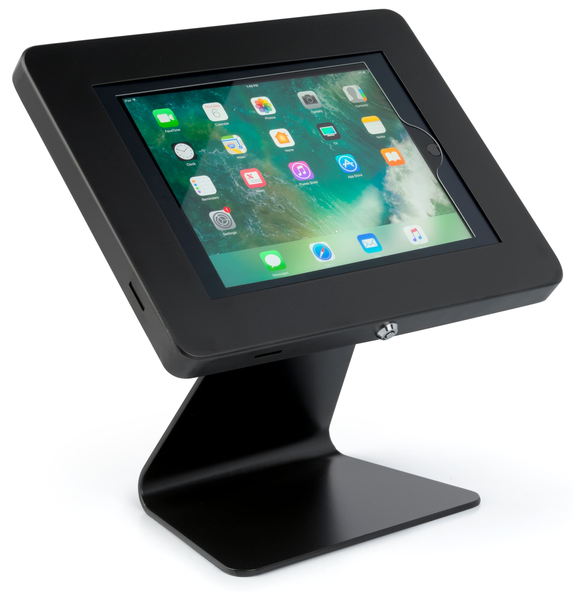 Anti-Theft Tablet and iPad Kiosk in Landscape Orientation