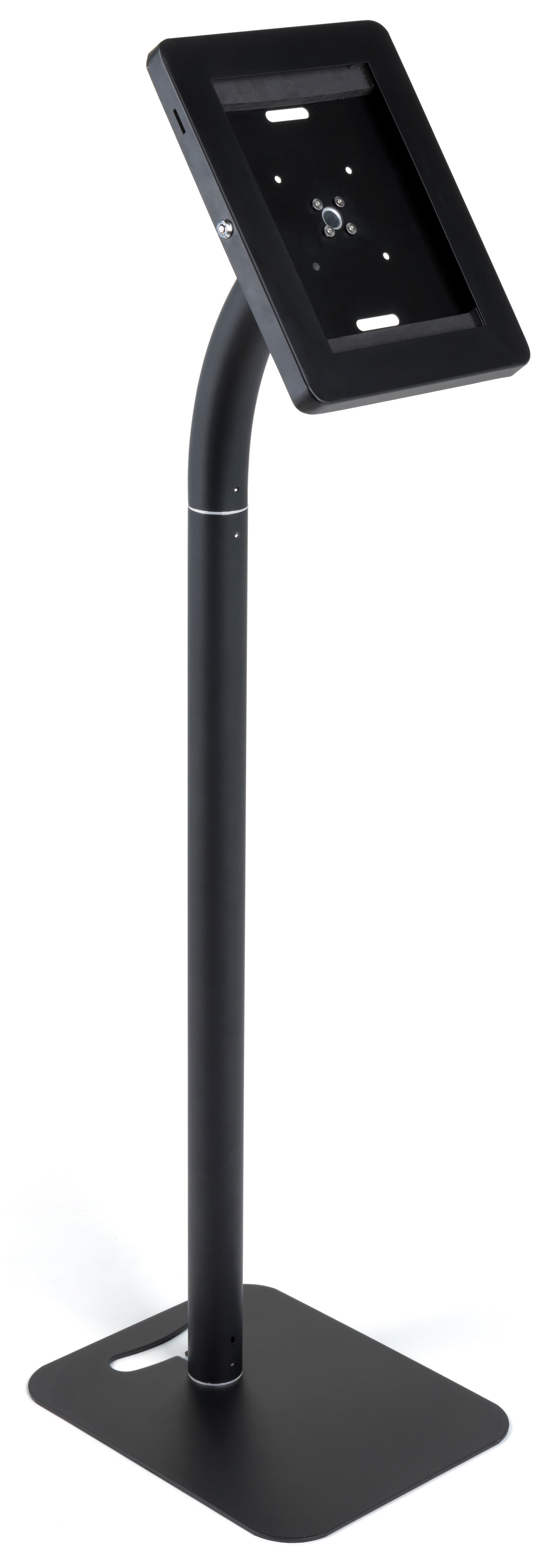 Black Floor to Counter Public Tablet Holder
