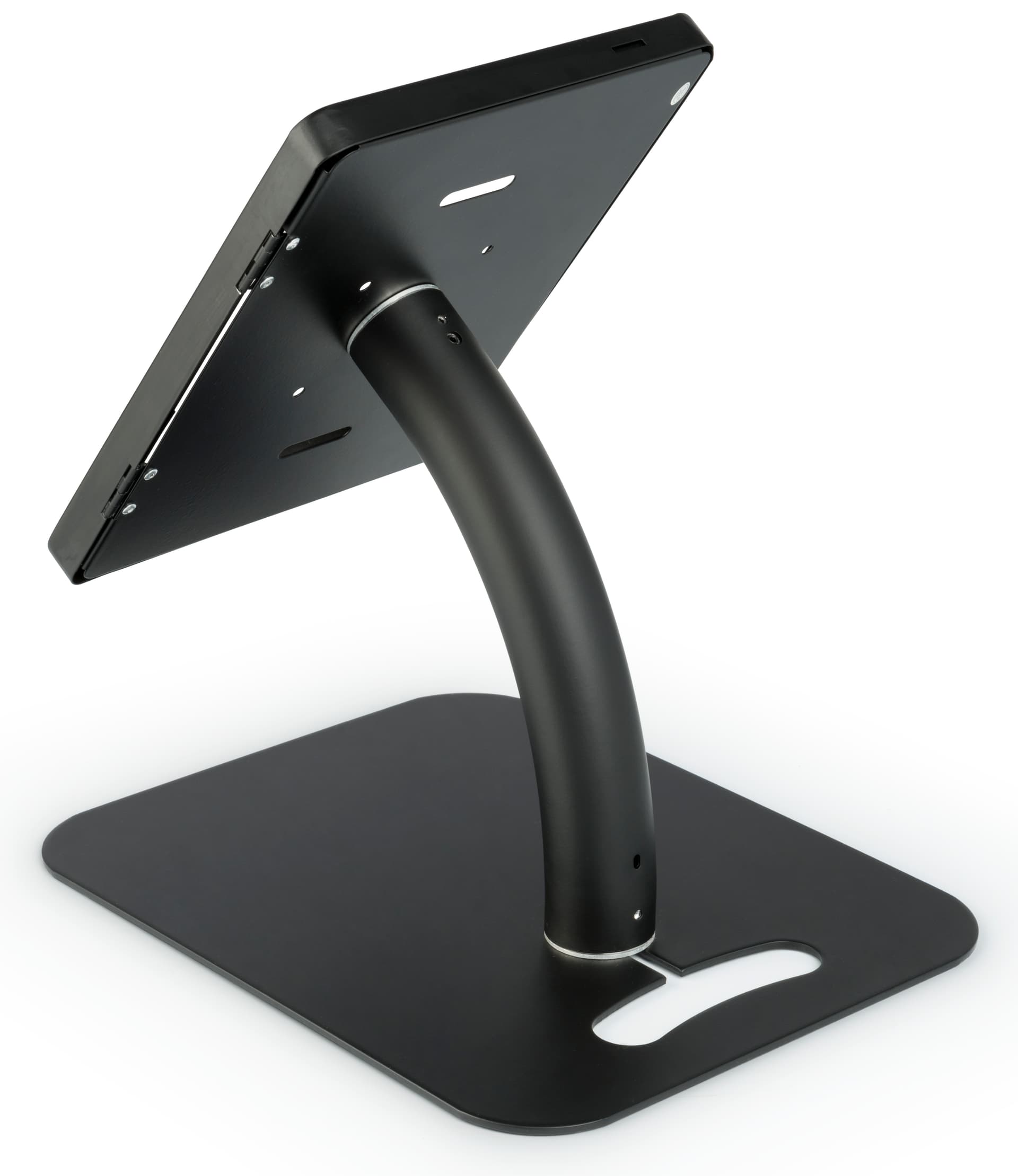 Floor to Counter Public Tablet Holder with Standard Lock Slot