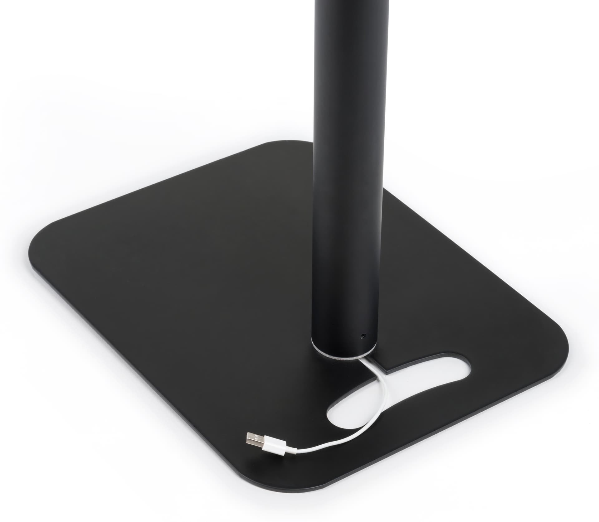 Floor to Counter Public Tablet Holder with Cable Management