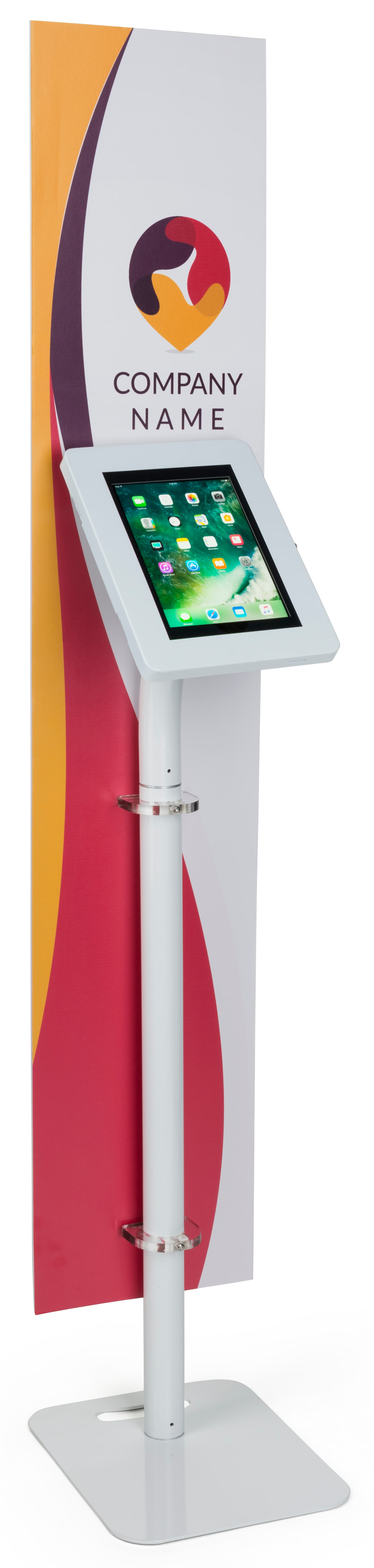 Custom Branded Tablet Security Stand with 12 x 60 Banner