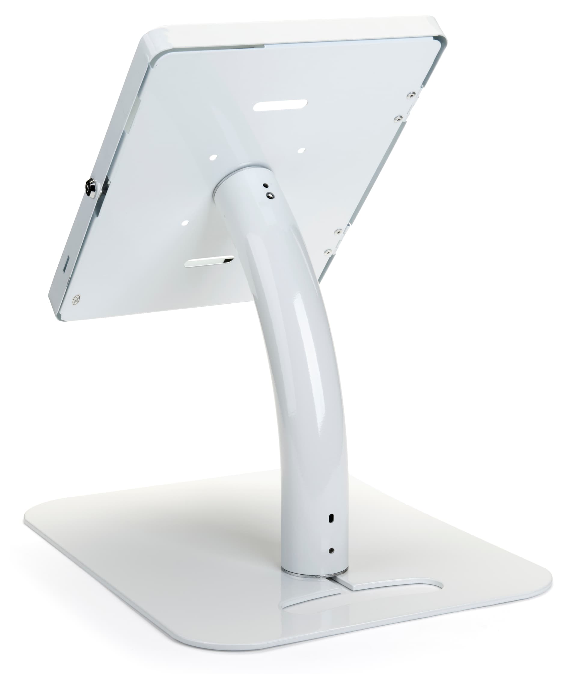 Floor to Counter Tamper-Proof Tablet Holder with Standard Lock Slot