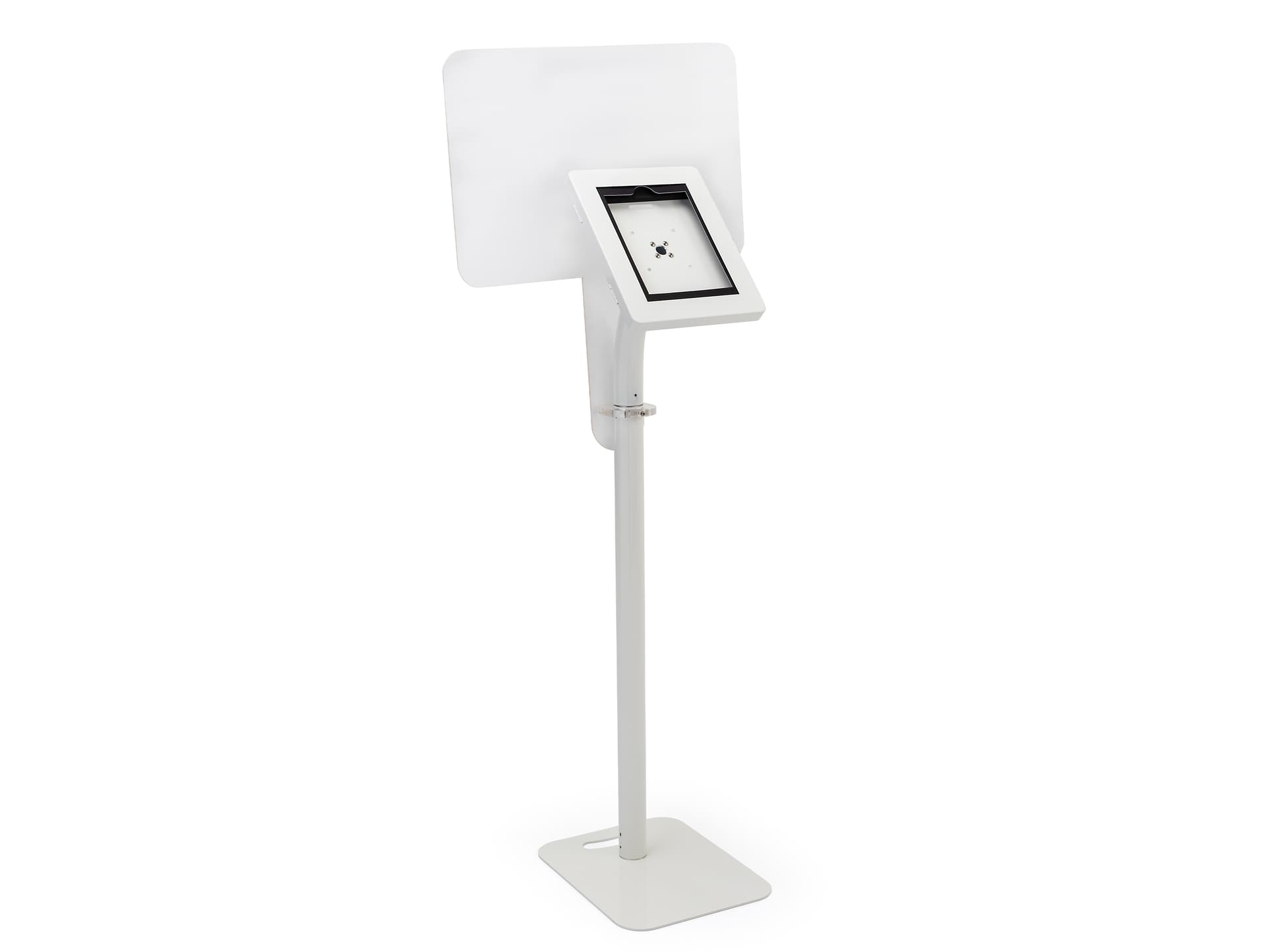 Interactive iPad station with custom graphics has a height adjustable pole