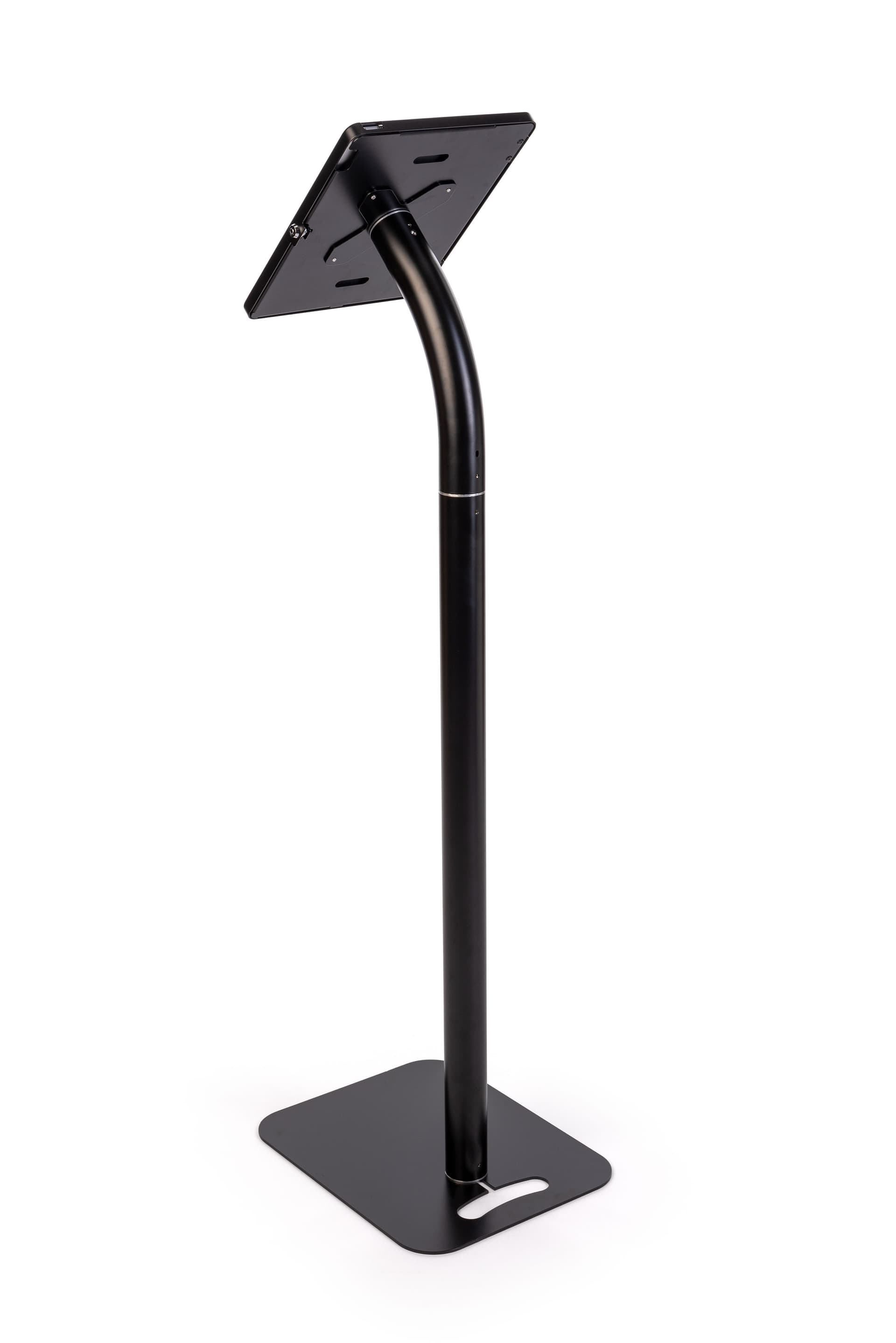 Adjustable iPad pro 12.9" floor stand with rounded edge design 