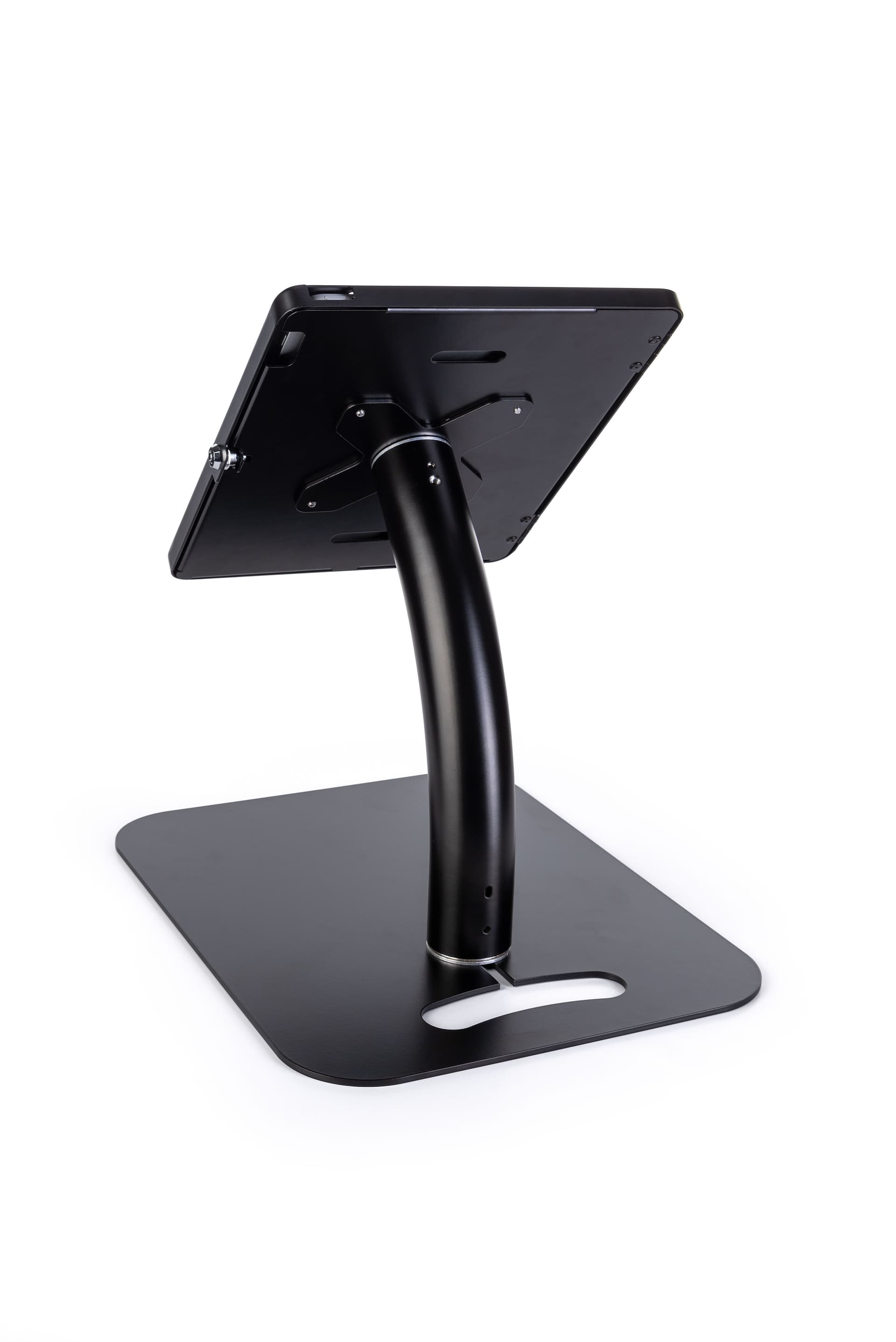 Adjustable iPad pro 12.9" floor stand with rotating enclosure 