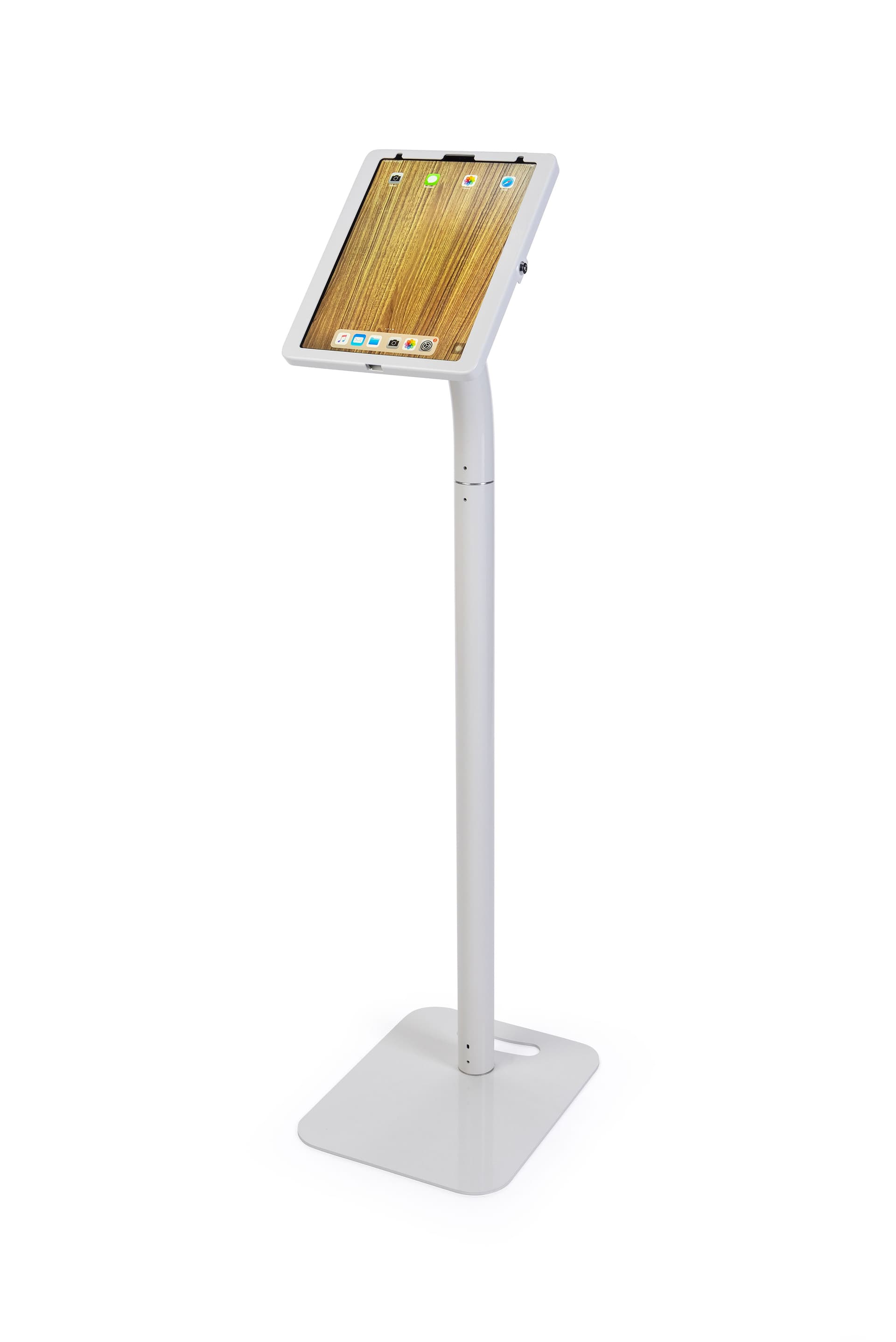 Floorstanding adjustable 12.9 iPad pro stand with sturdy base 
