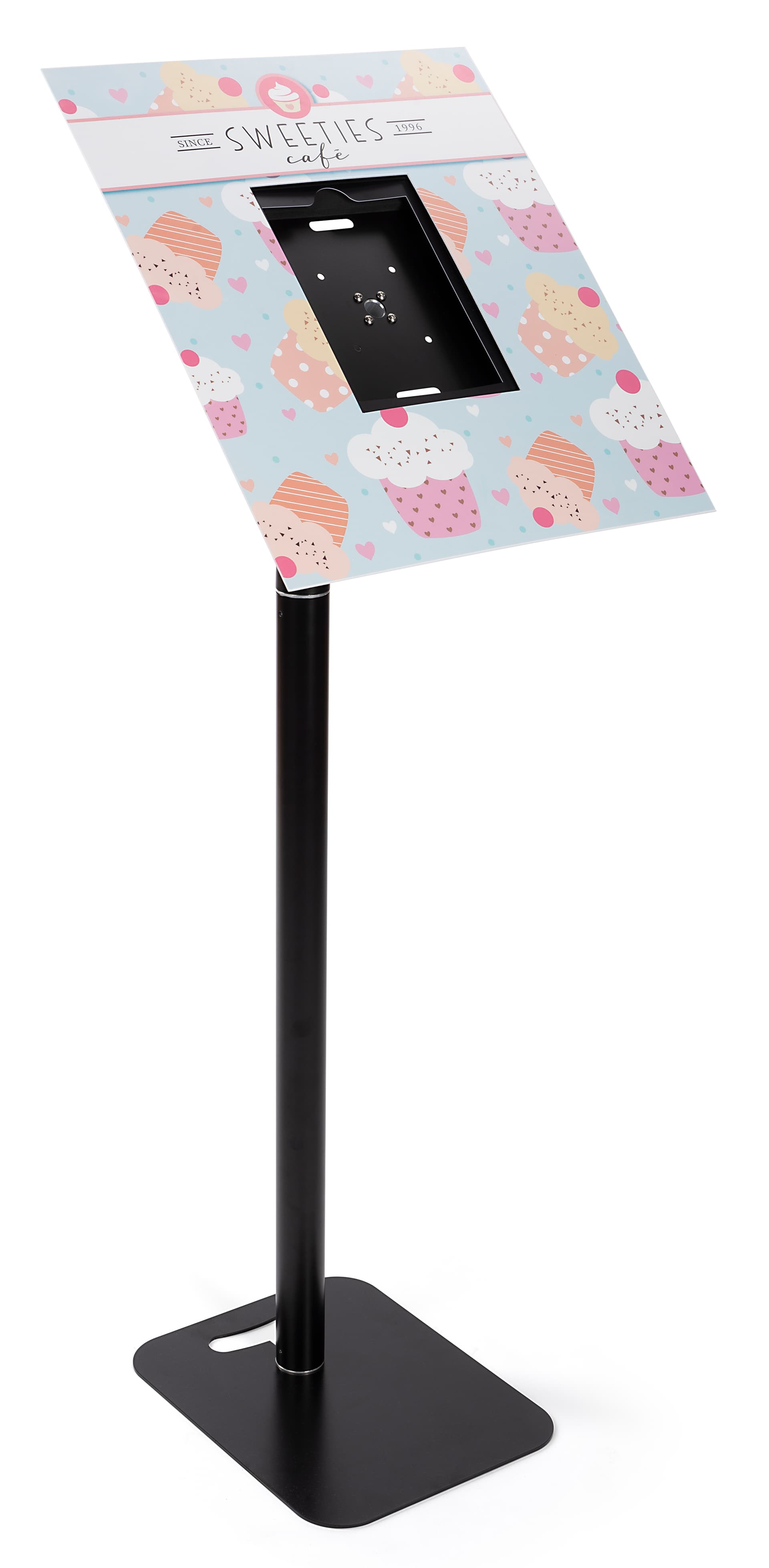 17.5 inch x 20.25 inch personalized tablet enclosure graphic with easy to apply signage