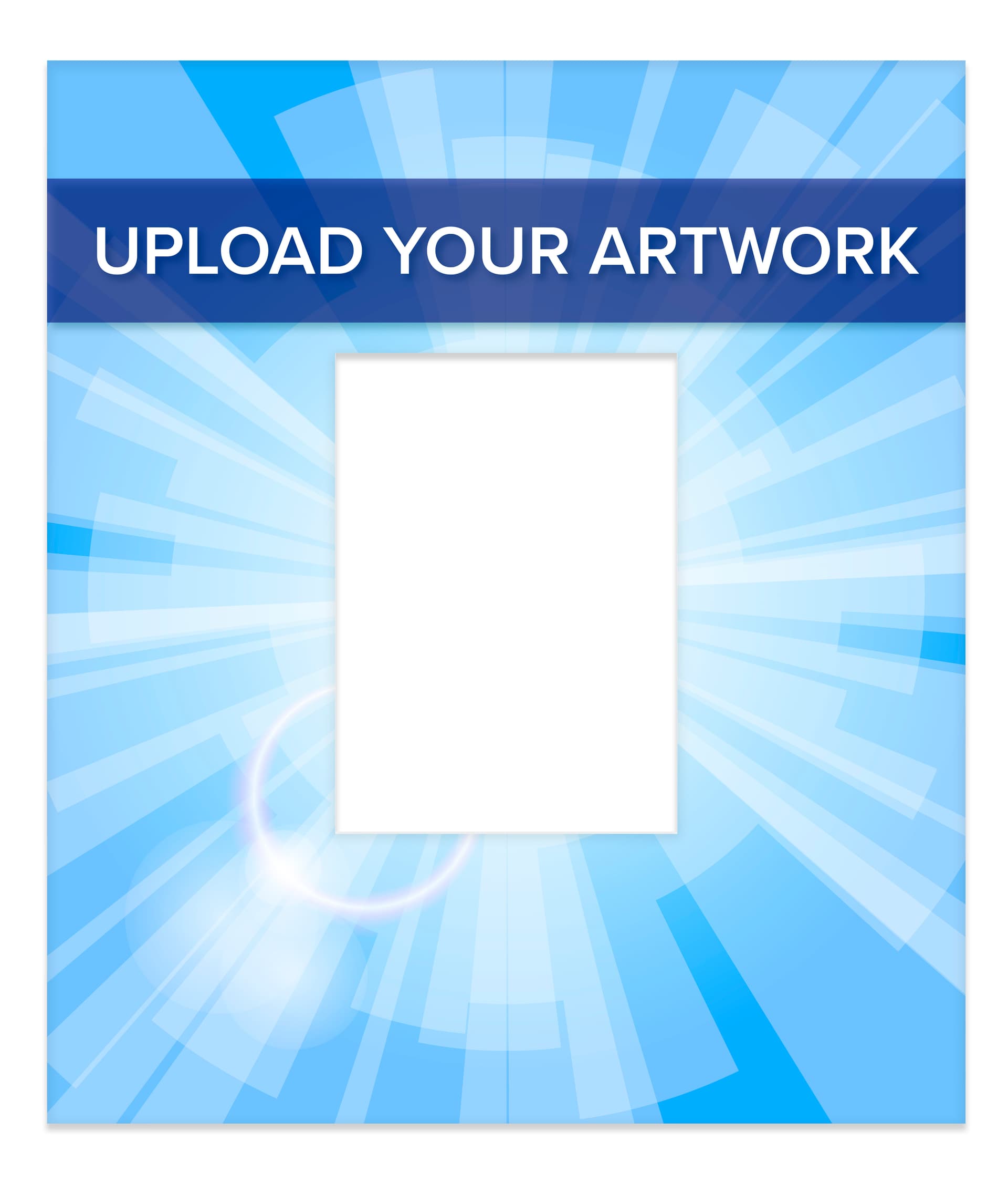 17.5 inch x 20.25 inch personalized tablet enclosure graphic with single-sided signage 