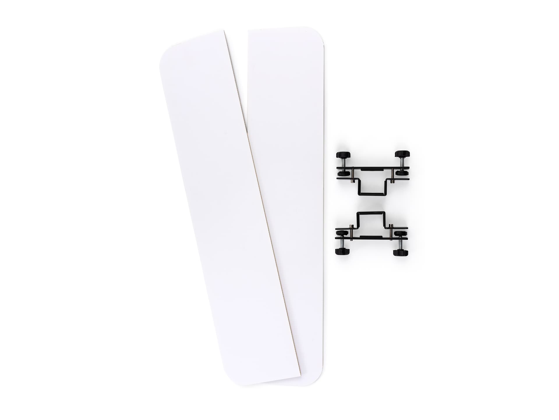 Branded iPad survey stand with printable signage wings