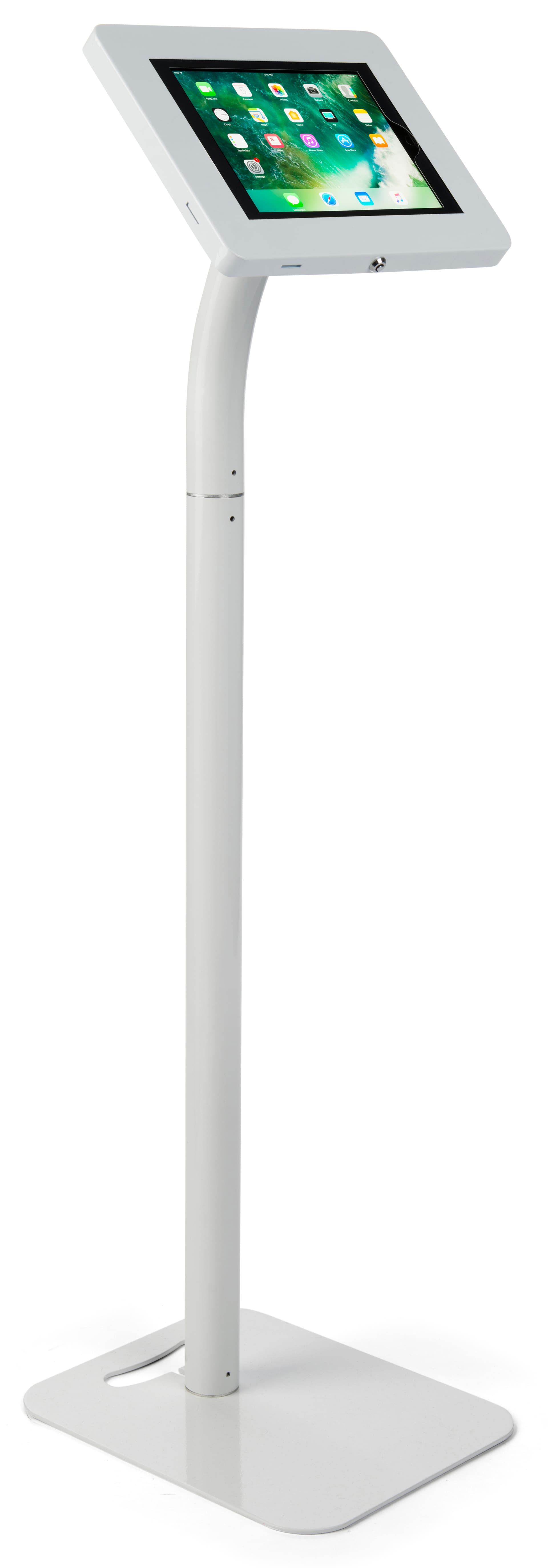 2-Sided replacement ipad kiosk graphics with steel clips