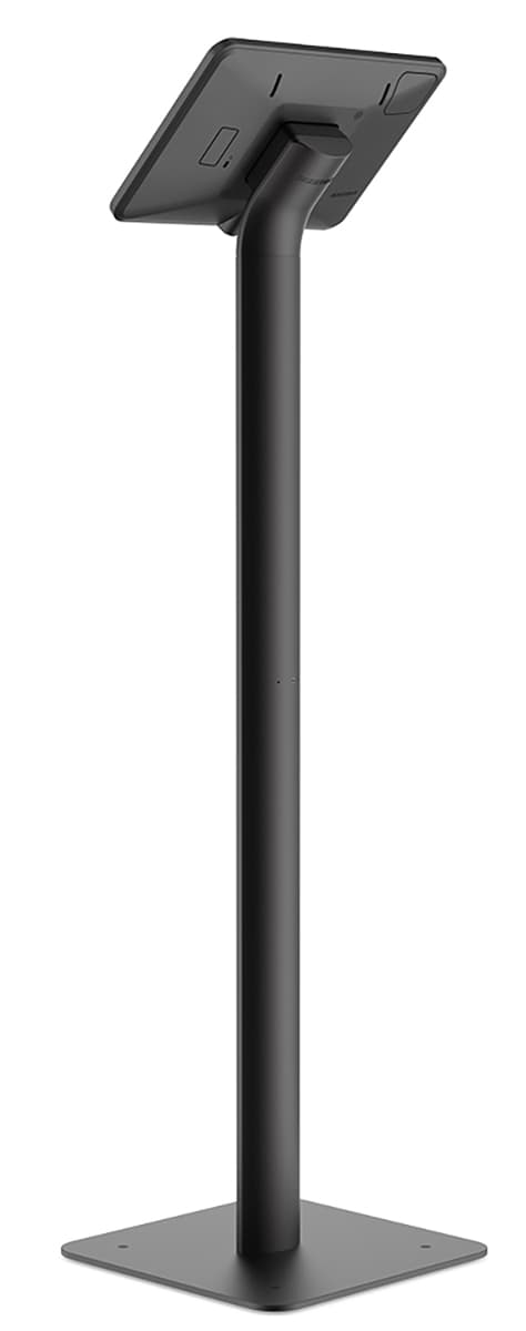iPad kiosk stand with rotates to landscape or portrait orientation