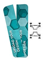 2-Sided replacement iPad kiosk graphics with clips