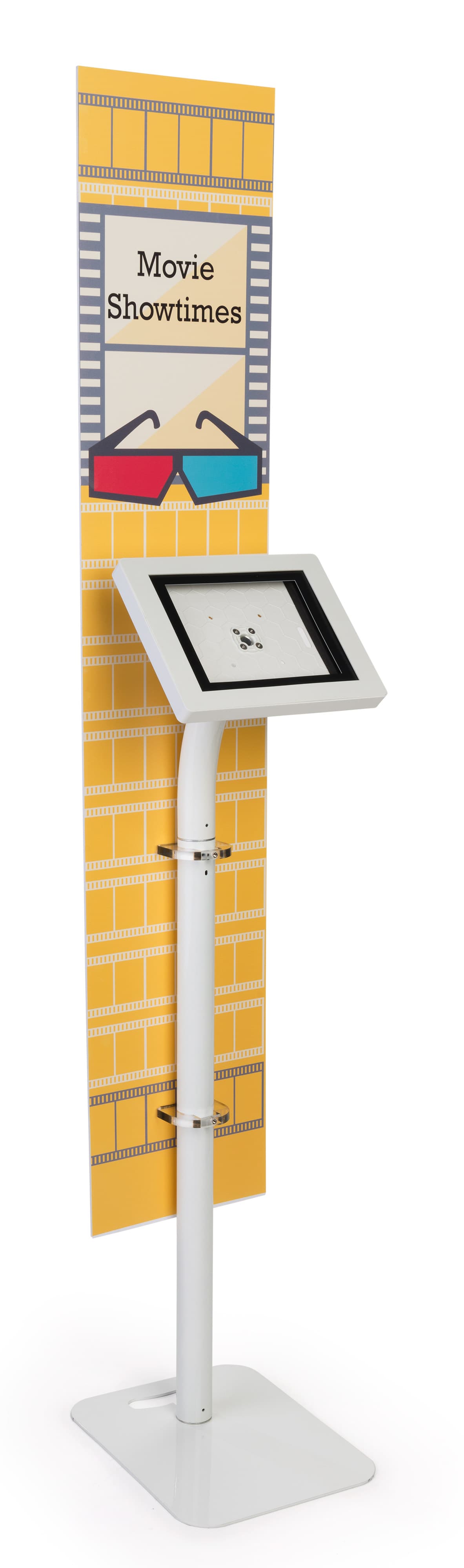 iPad foam board banner floor stand with portrait or landscape orientation options
