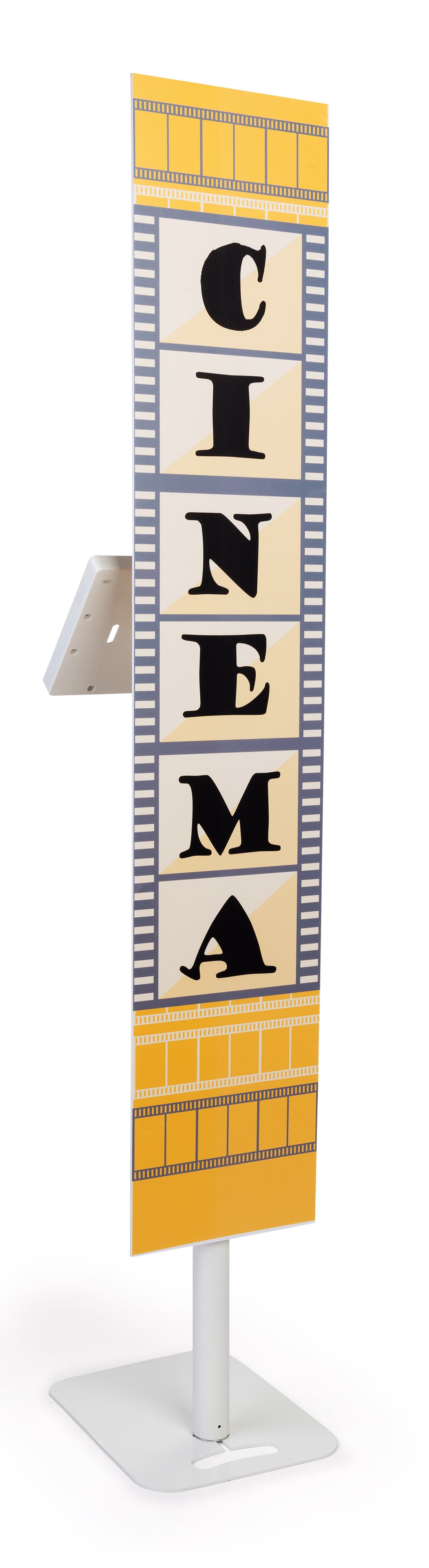 iPad foam board banner floor stand with large area for displaying graphics