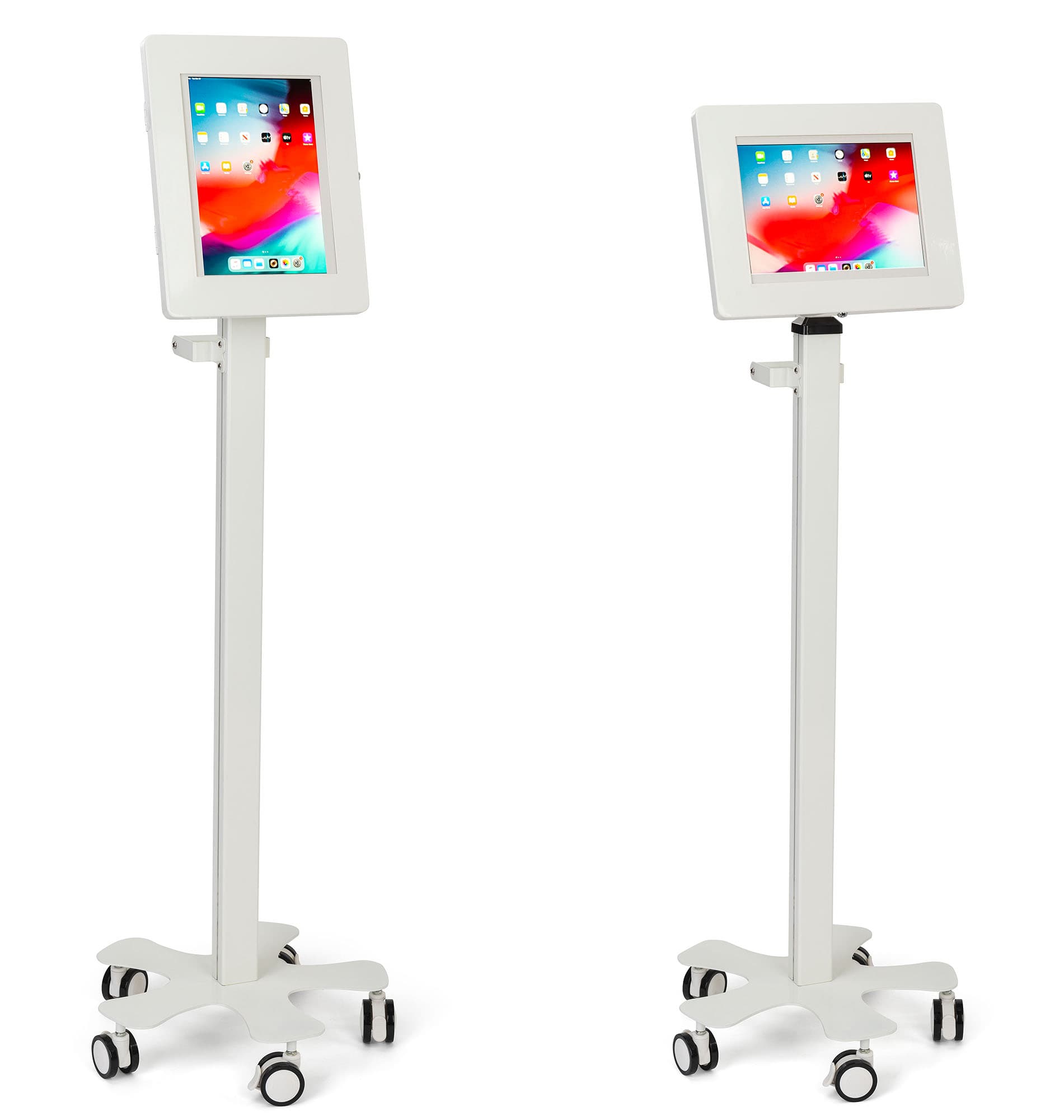 Tablet mount medical rolling cart can rotate vertically and horizontally 