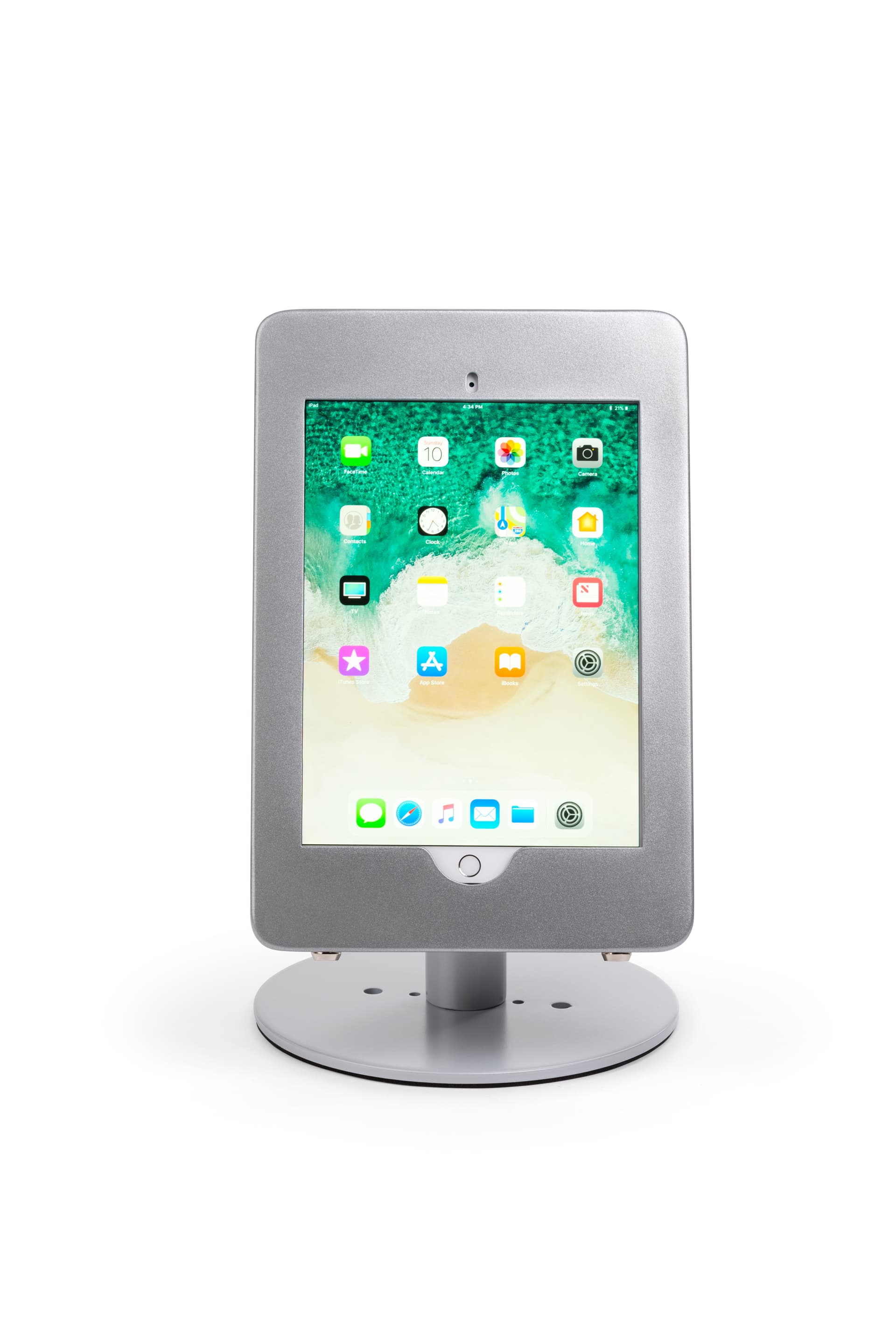 Countertop iPad Pro tablet holder in portrait mode