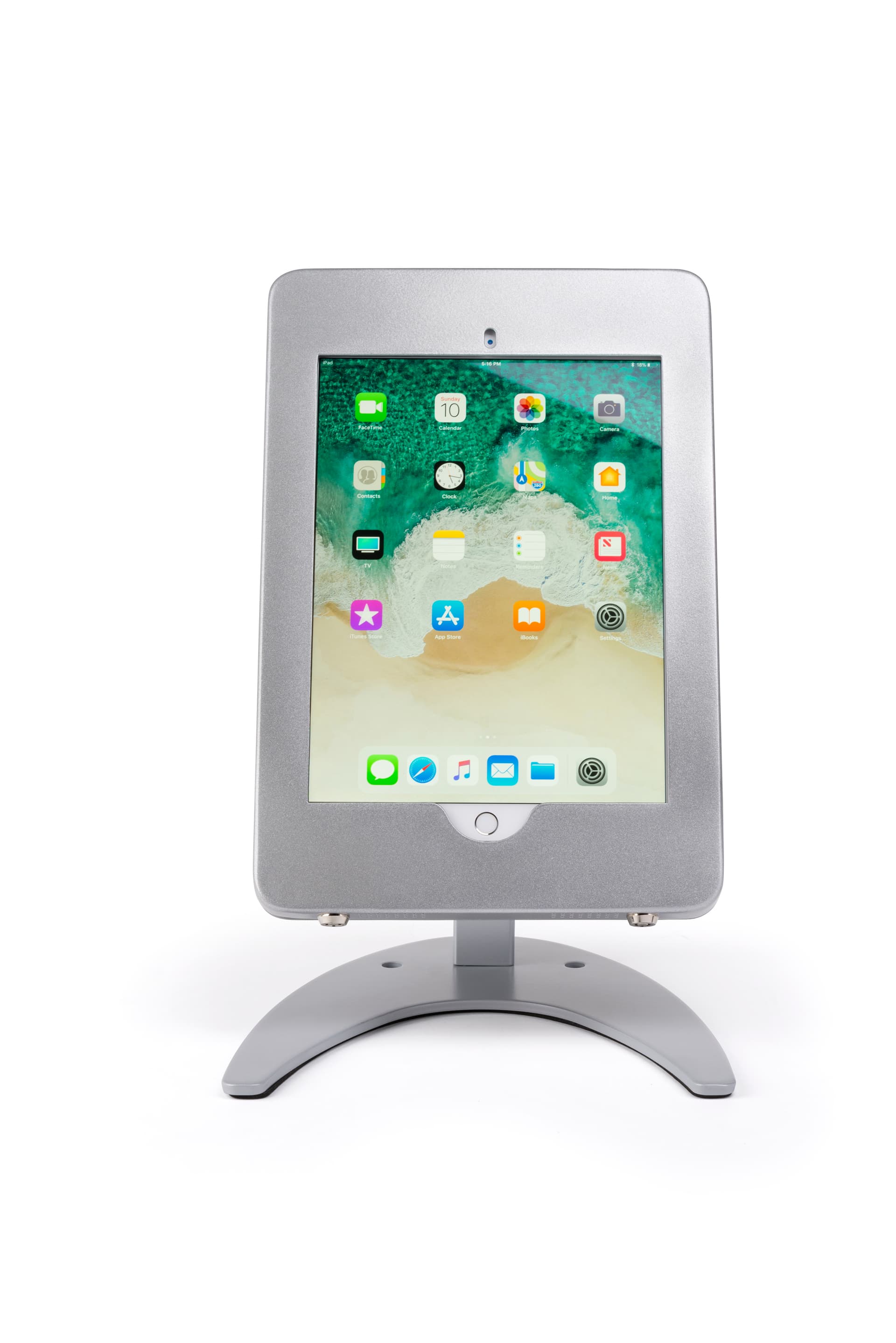 Countertop iPad Pro tablet holder stand in portrait mode