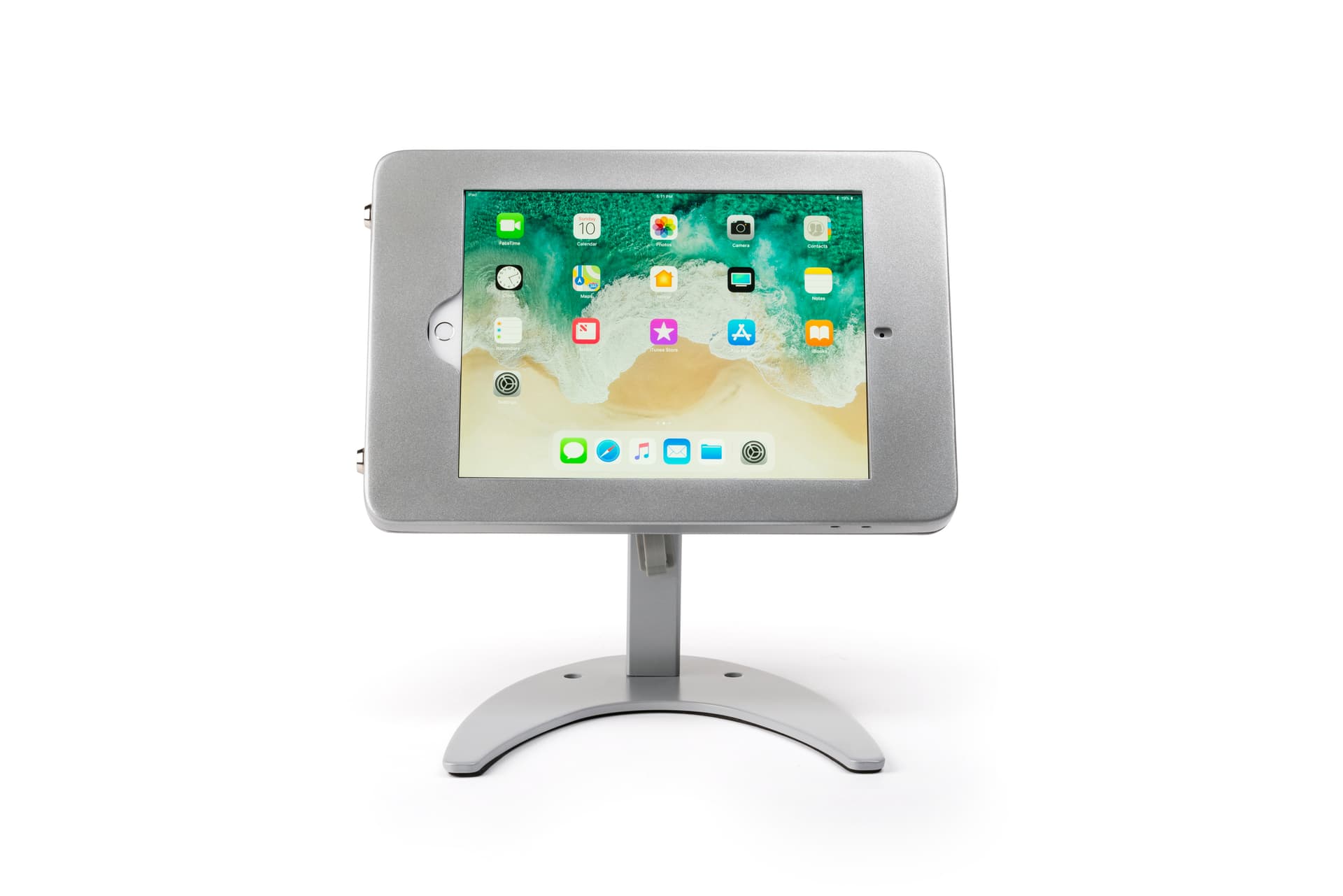 Countertop iPad Pro tablet holder stand in landscape orientation