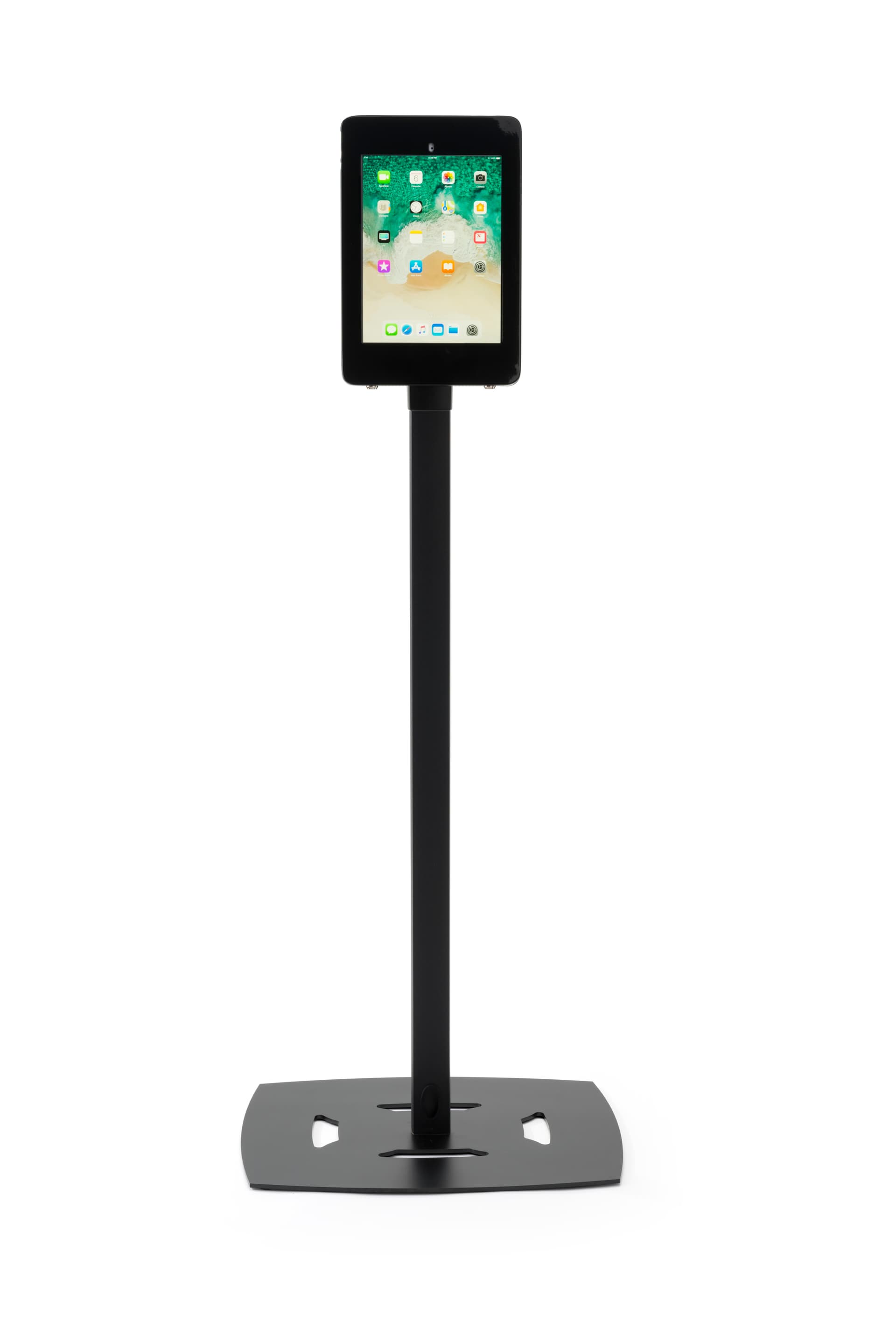 iPad Pro freestanding floor kiosk in portrait mode