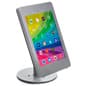 iPad Pro Adjustable Desktop Stand, Locking Enclosure w/ Covered Home Button - Silver 