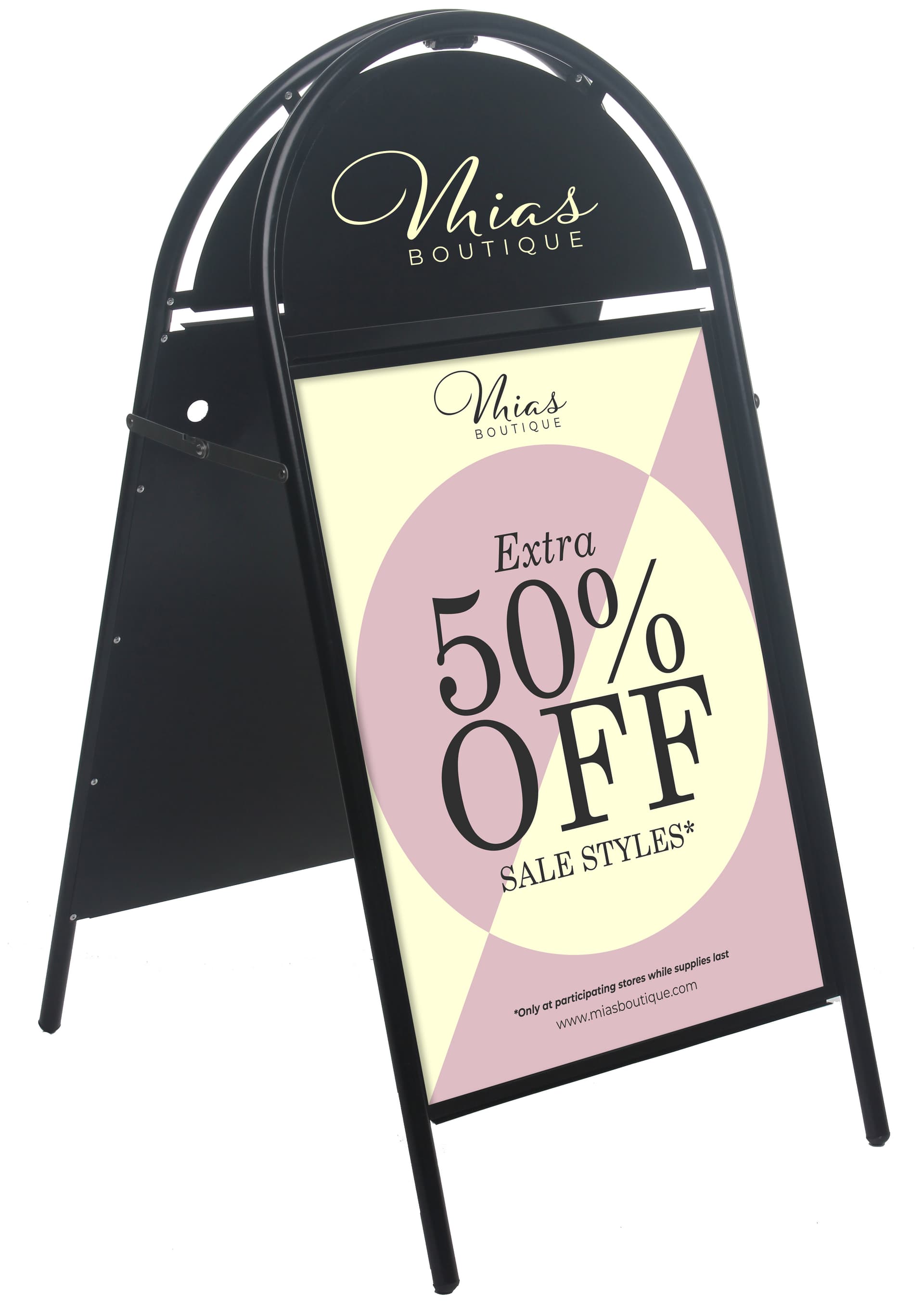 20 x 30 Black A-Frame - Customizable Headers & Fold Up Design | Displays2Go