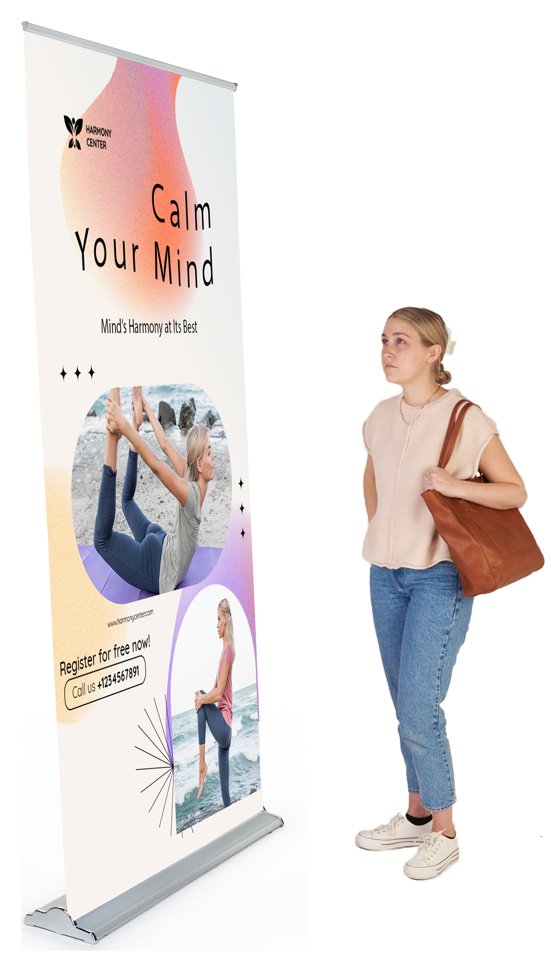 35” Custom Vinyl Banner Stand