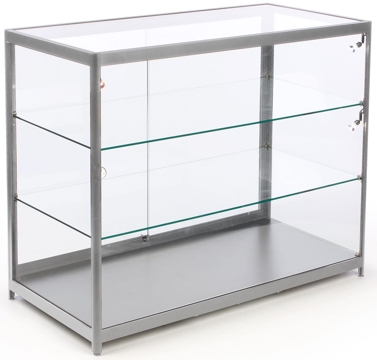 Aluminum Framed LED Glass Store Counter
