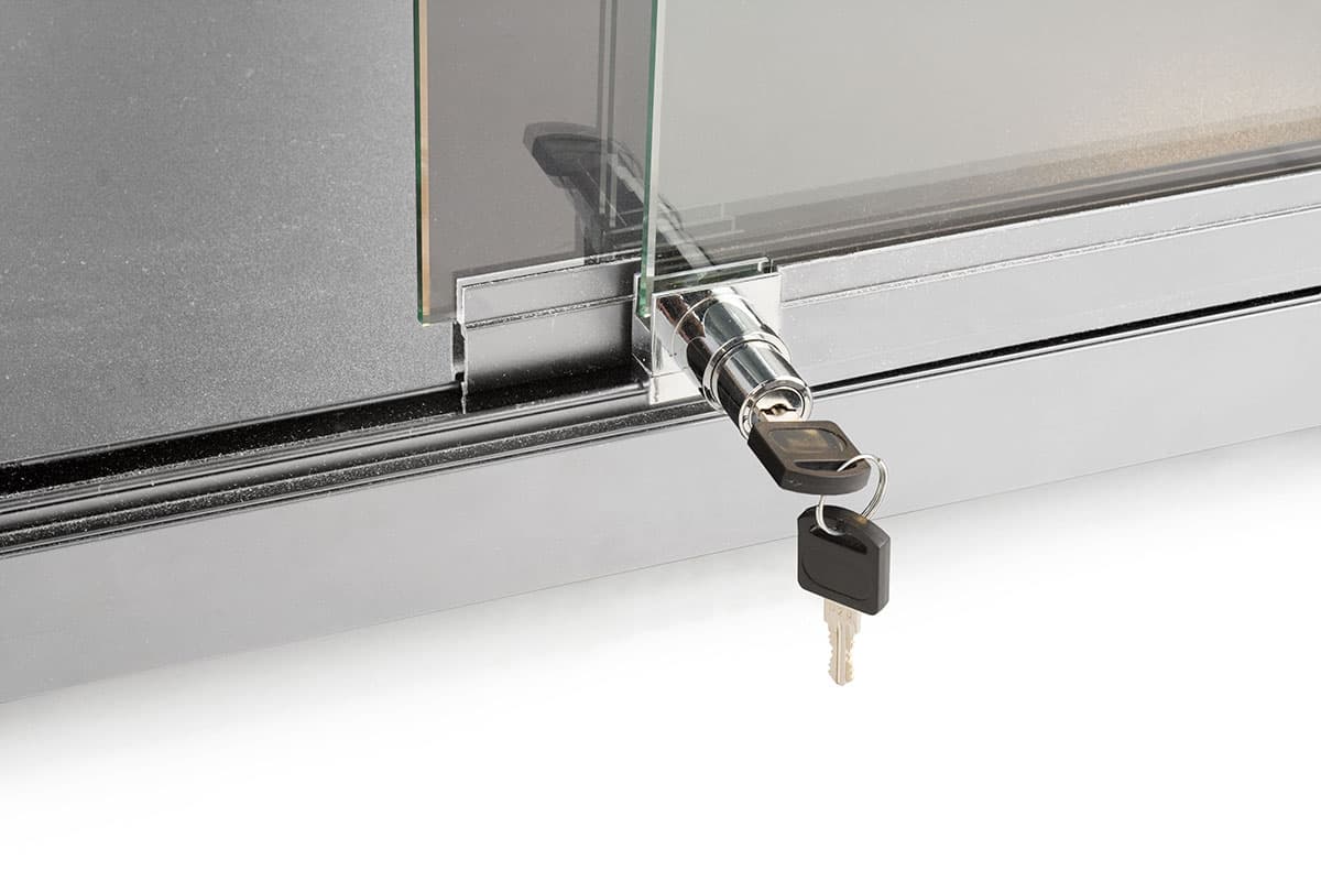 Locking LED Glass Store Counter