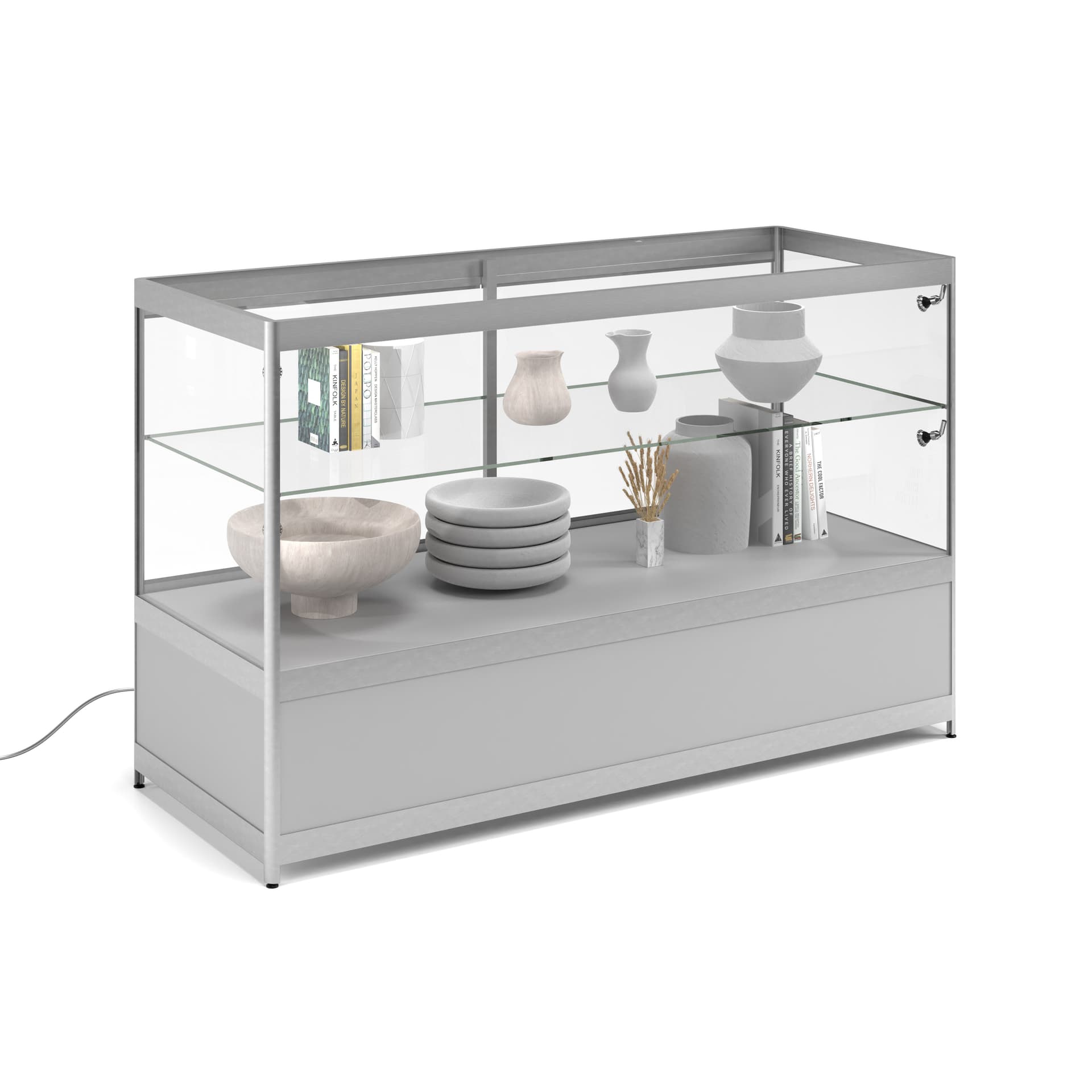 60" Wide Glass Store Counter with LED Lights