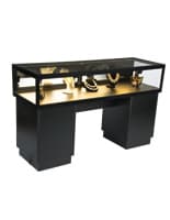 Lockable Jewelry Display Case with Mirror Doors