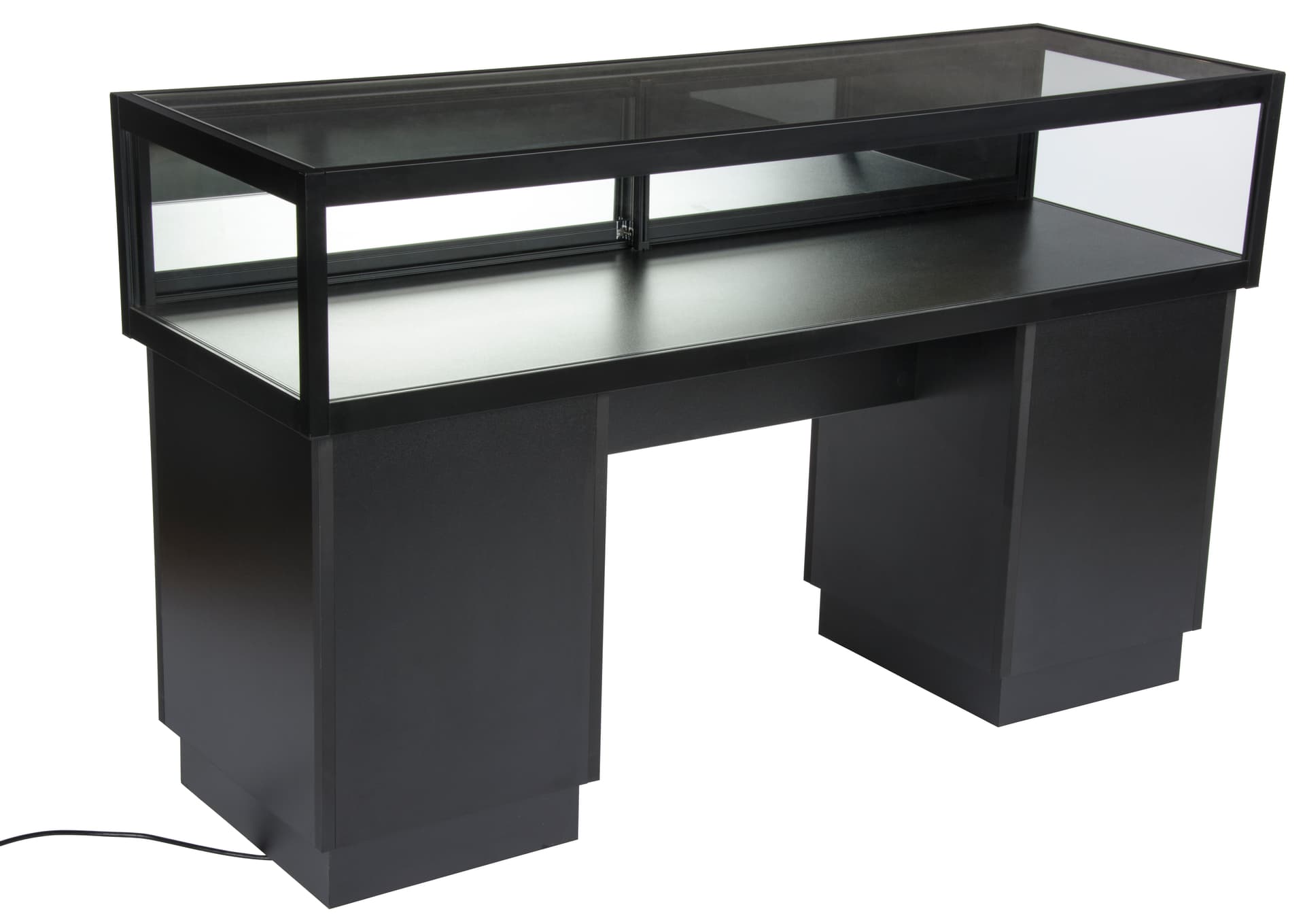 Lockable Jewelry Display Case with Sliding Mirror Doors