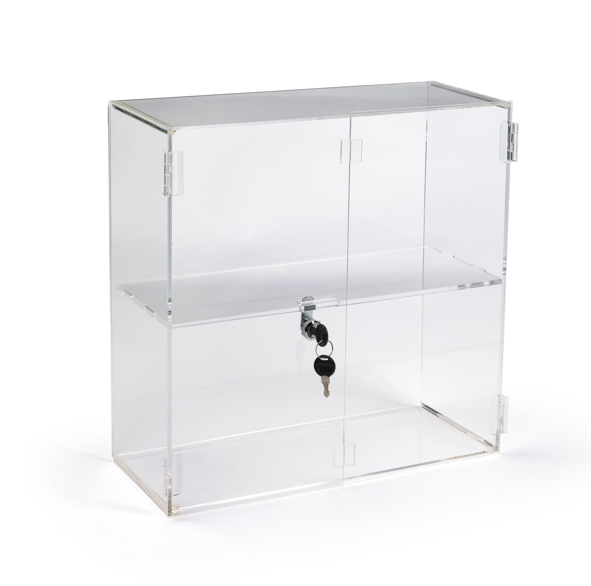 Recycled Acrylic Countertop display cases with lock and key