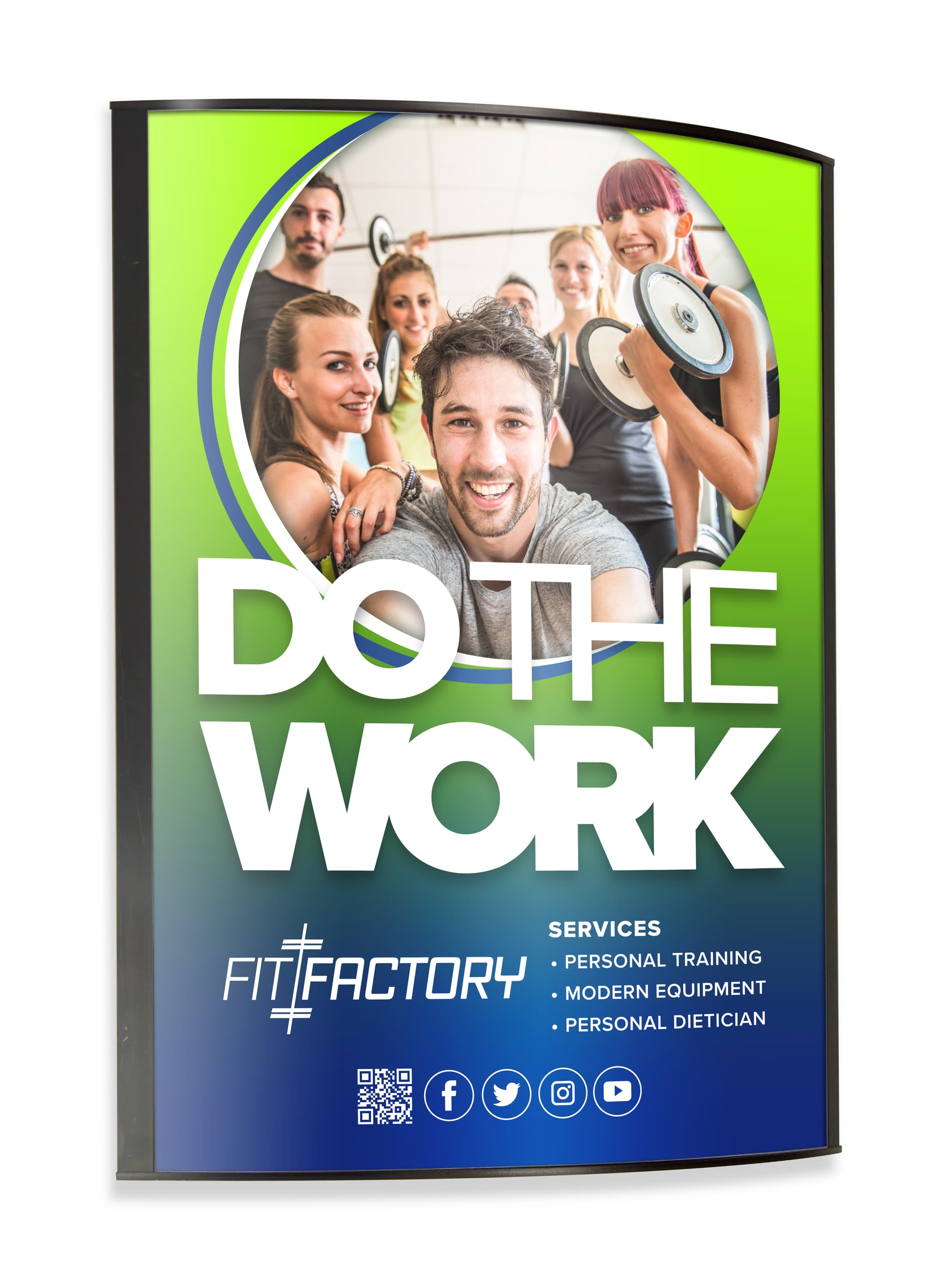24x36 Curved Poster Frame