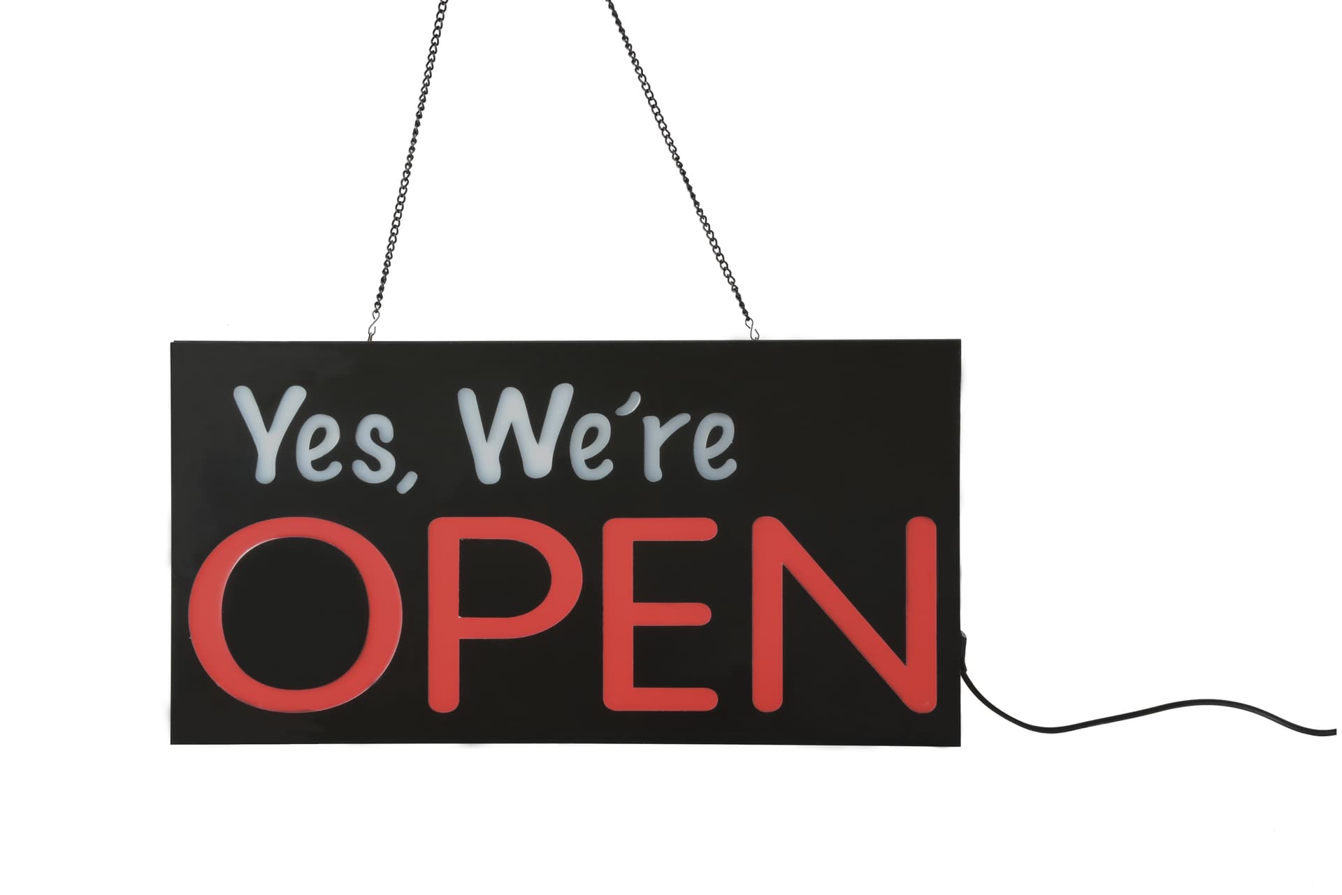 We’re Open Sign