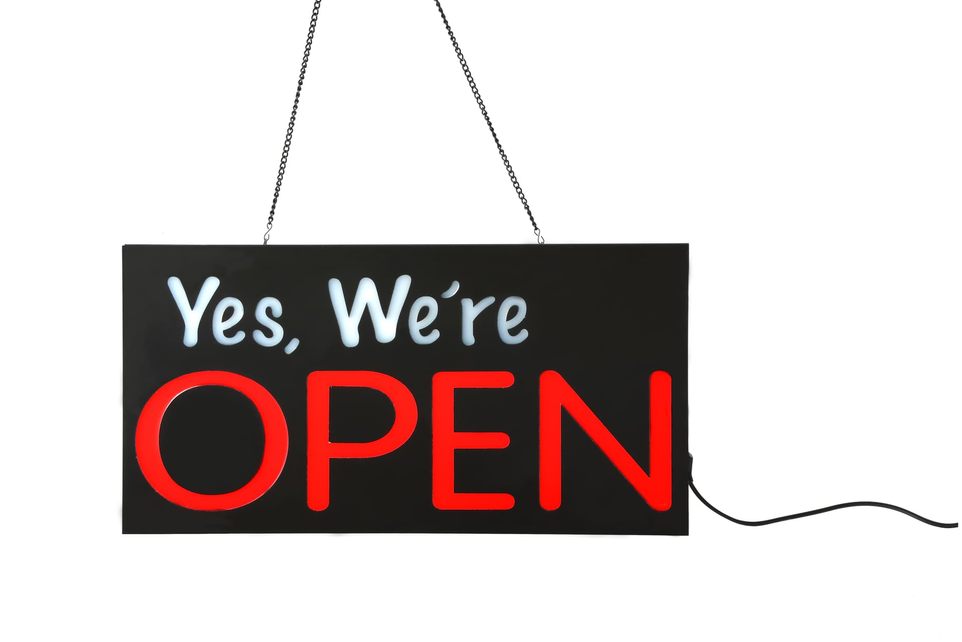 We’re Open Sign