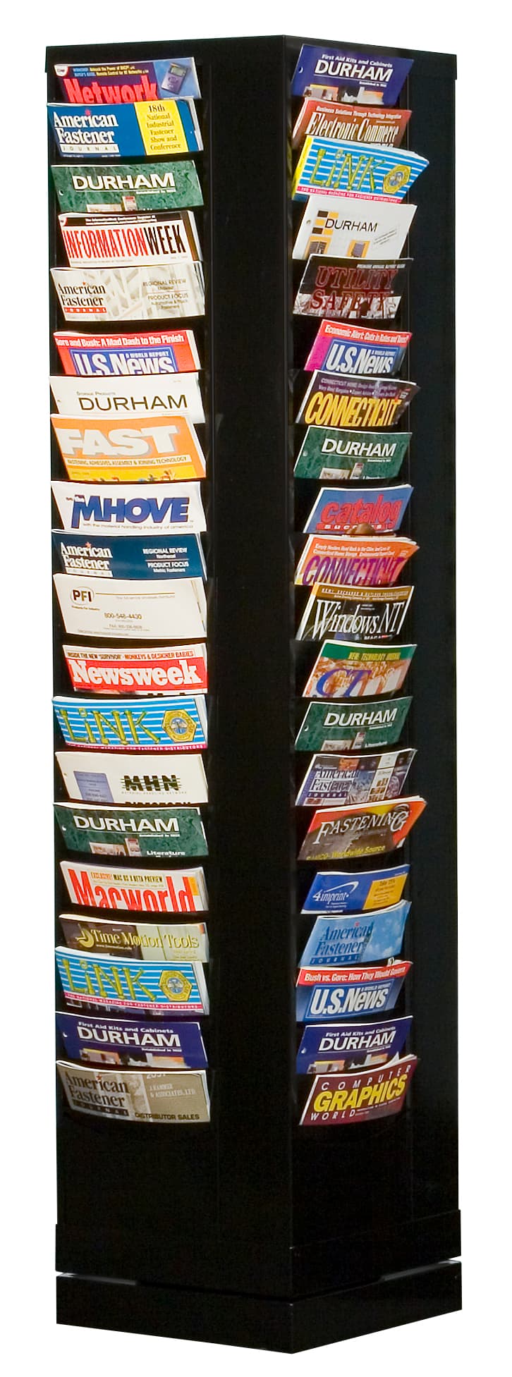 Revolving (80) Pocket Metal Magazine Rack | Displays2Go