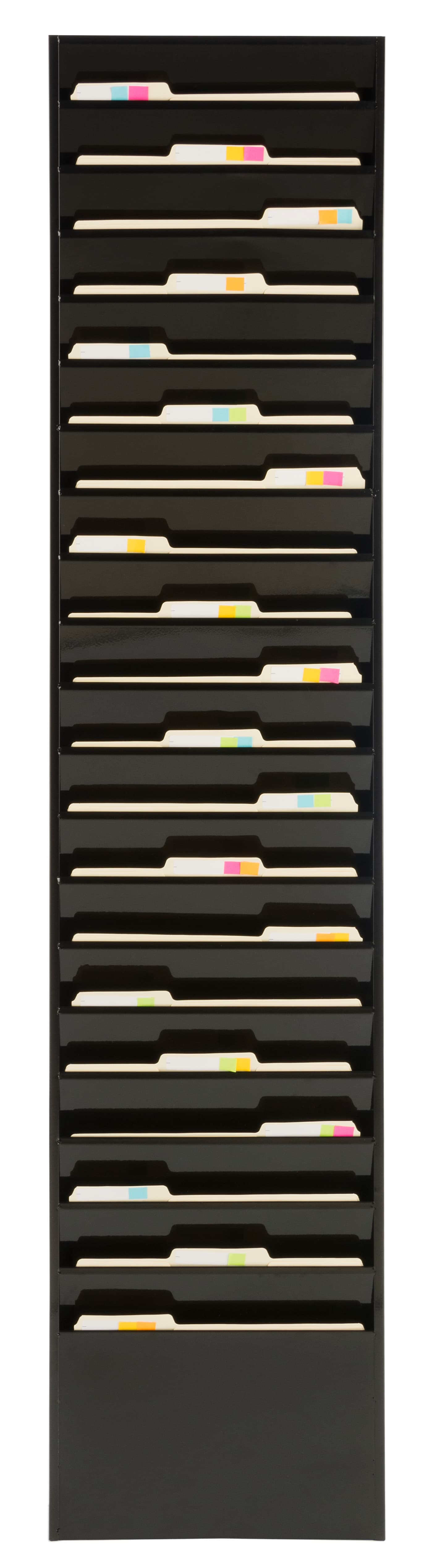 Wall Mounted File Organizer with Black Finish