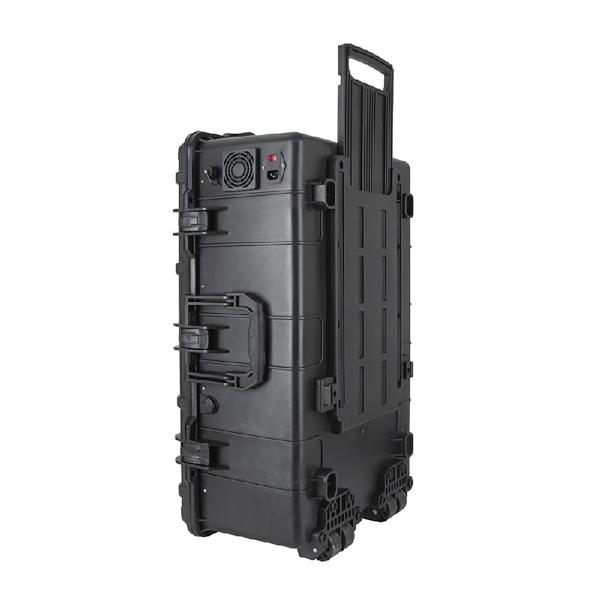 Tablet charging cart with retractable pull handle