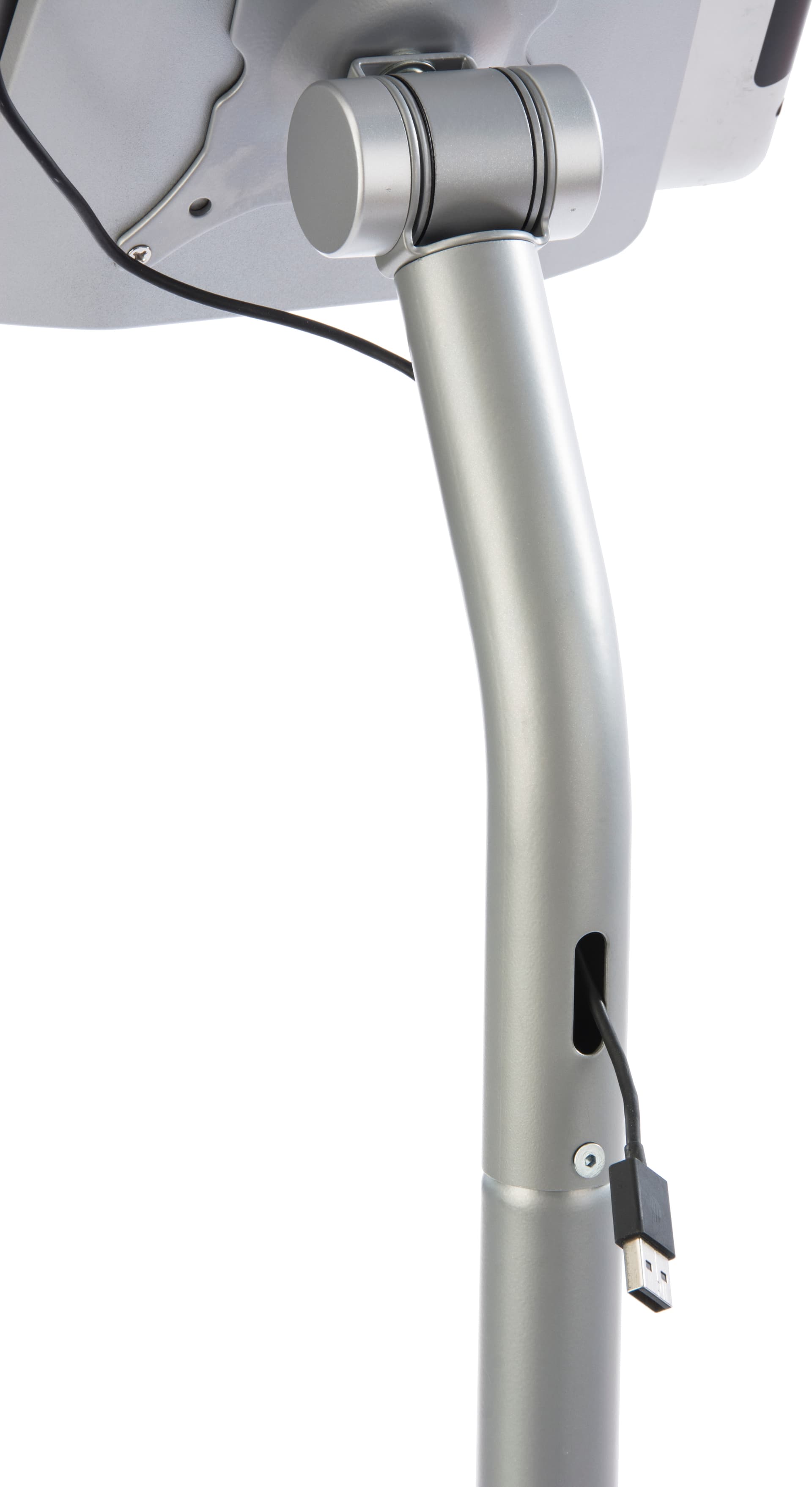 Silver iPad Floor Stand with Cable Management