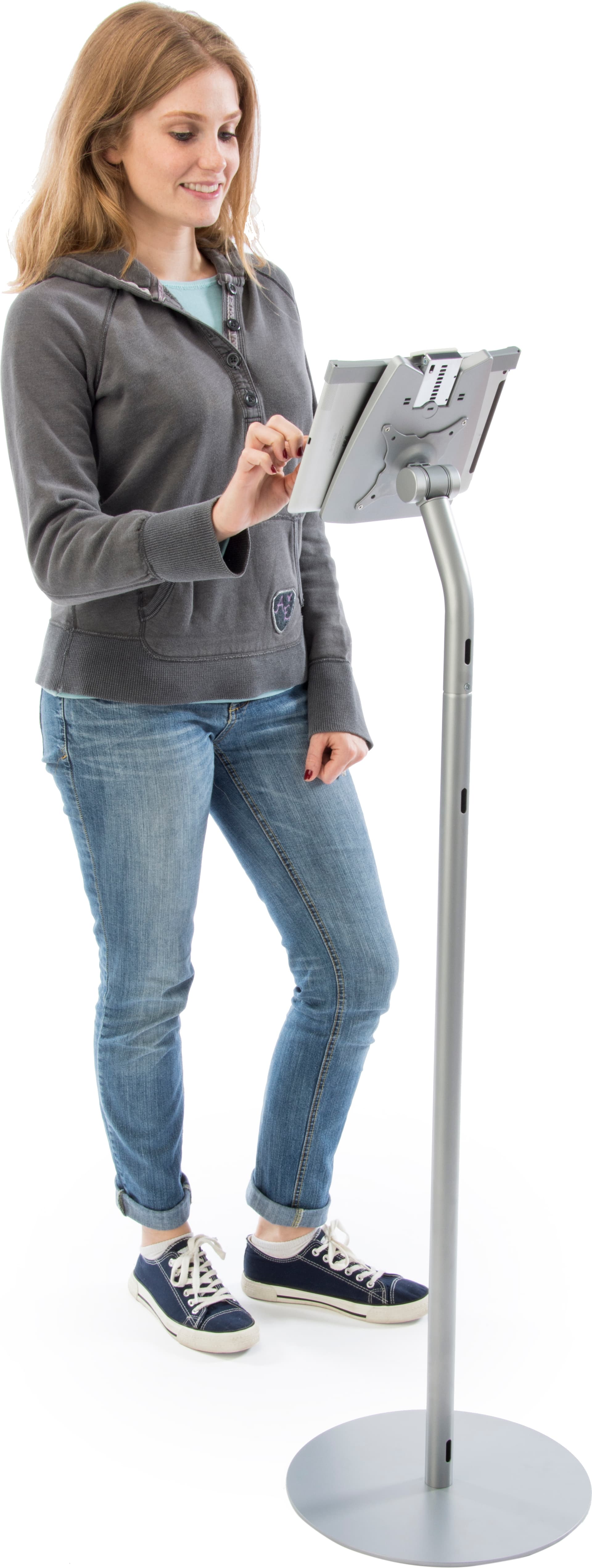 Commercial or Residential Silver iPad Floor Stand