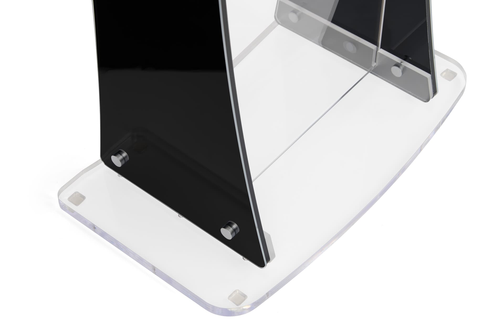 Collapsible acrylic podium with sturdy base
