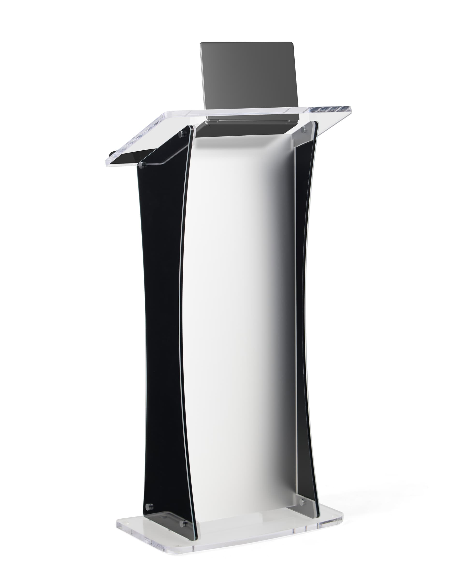 Collapsible acrylic podium with modern design