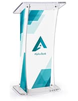 UV Modern Lectern with Custom Design for Schools