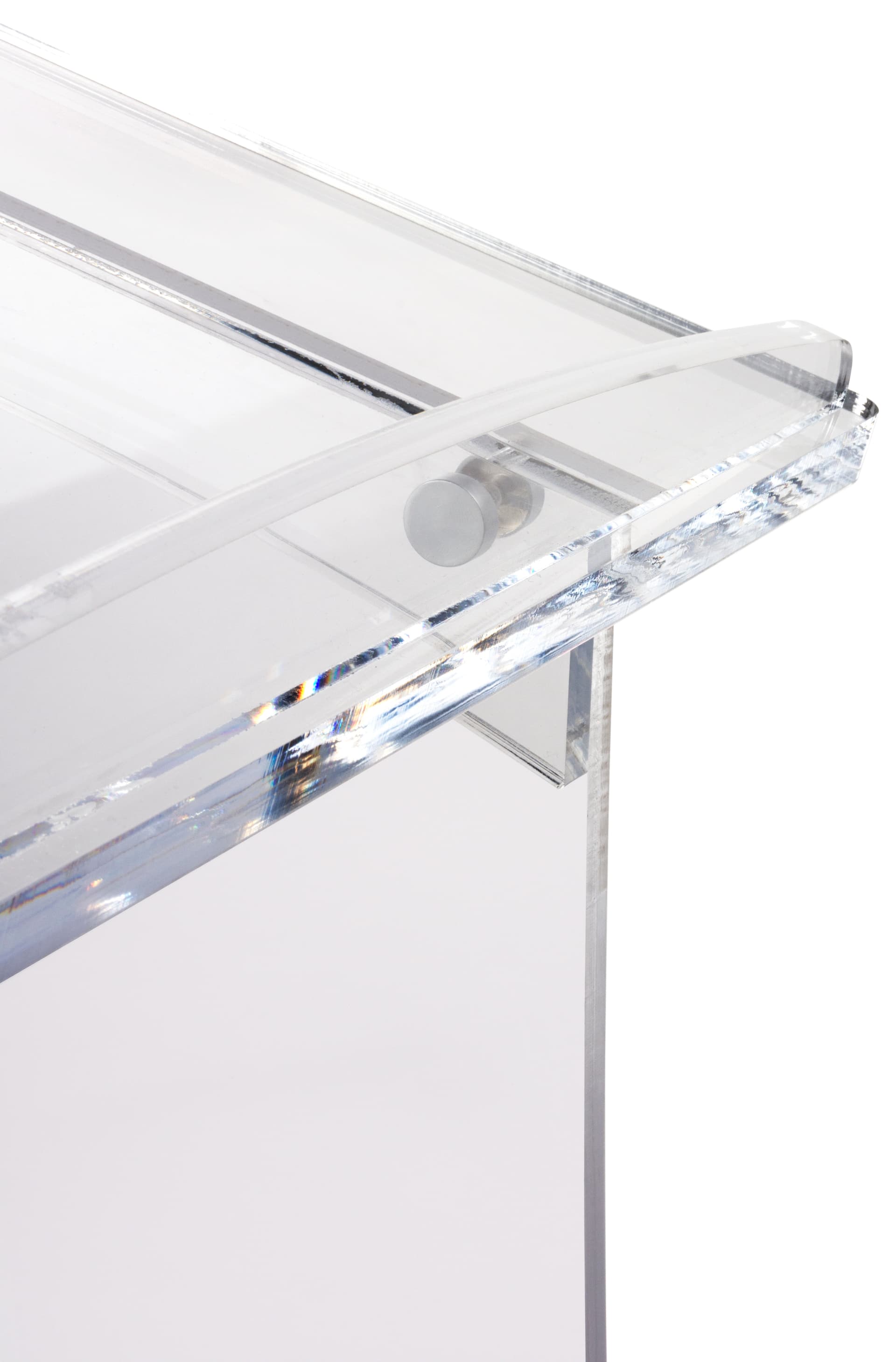Frosted Portable Lectern with Lipped Edge